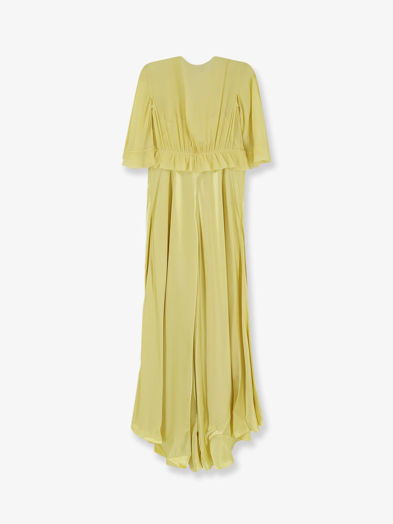 Alberta Ferretti Satin Long Dress Size L / US 10 / IT 46 - 2 Thumbnail