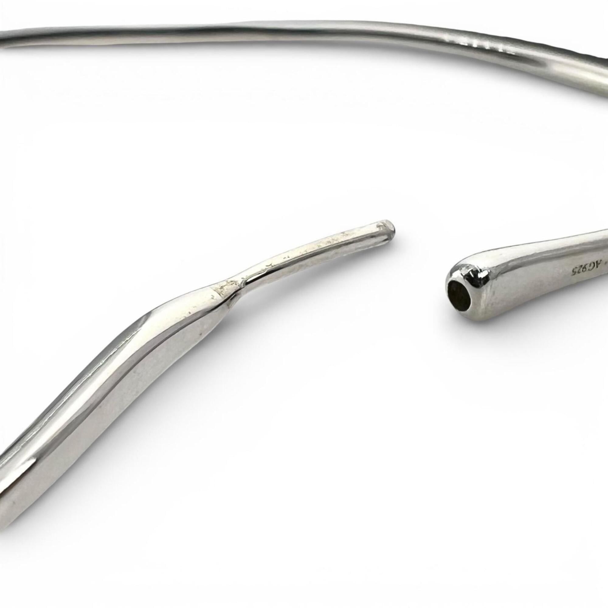 Tiffany & Co. TIFFANY&Co. Tiffany & Co. AG925 Elsa Peretti Open Heart Hoop Earrings, Large, Pair, Silver, Women's Size ONE SIZE - 5 Thumbnail