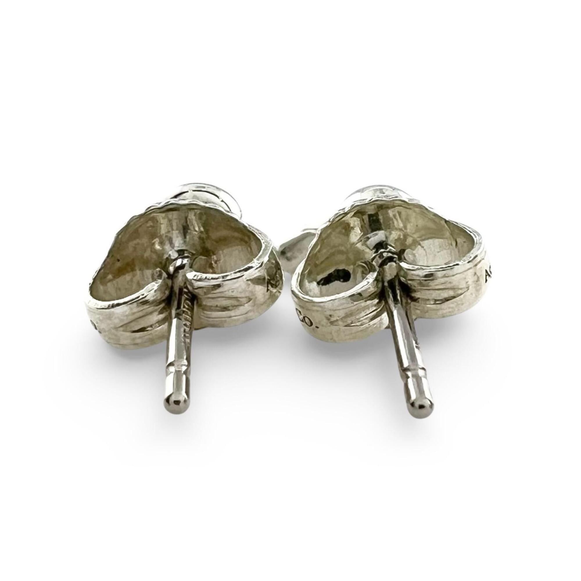 Tiffany & Co. TIFFANY&Co. Tiffany & Co. By the Yard AG925 Diamond Open Heart Drop Earrings, Silver, with Case, Made in Spain, Weight 1.6g, Women's Size ONE SIZE - 6 Thumbnail