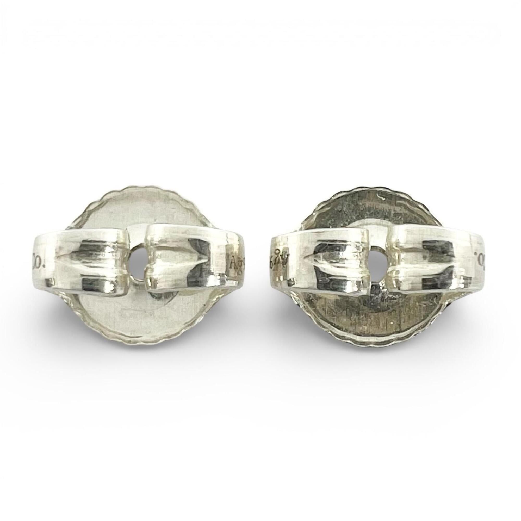 Tiffany & Co. TIFFANY&Co. Tiffany & Co. By the Yard AG925 Diamond Open Heart Drop Earrings, Silver, with Case, Made in Spain, Weight 1.6g, Women's Size ONE SIZE - 11 Thumbnail