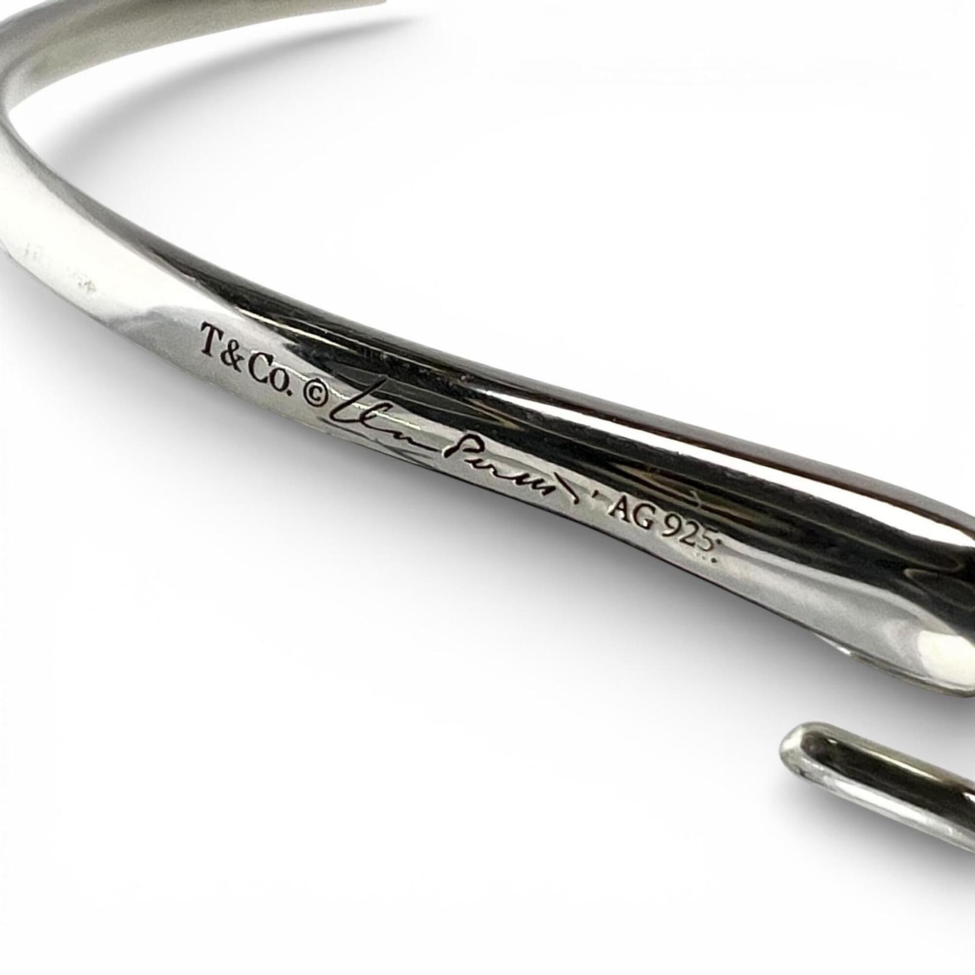 Tiffany & Co. TIFFANY&Co. Tiffany & Co. Elsa Peretti Open Heart Hoop Earrings (Pair) AG925 Silver with Storage Pouch - Women's Size ONE SIZE - 6 Thumbnail