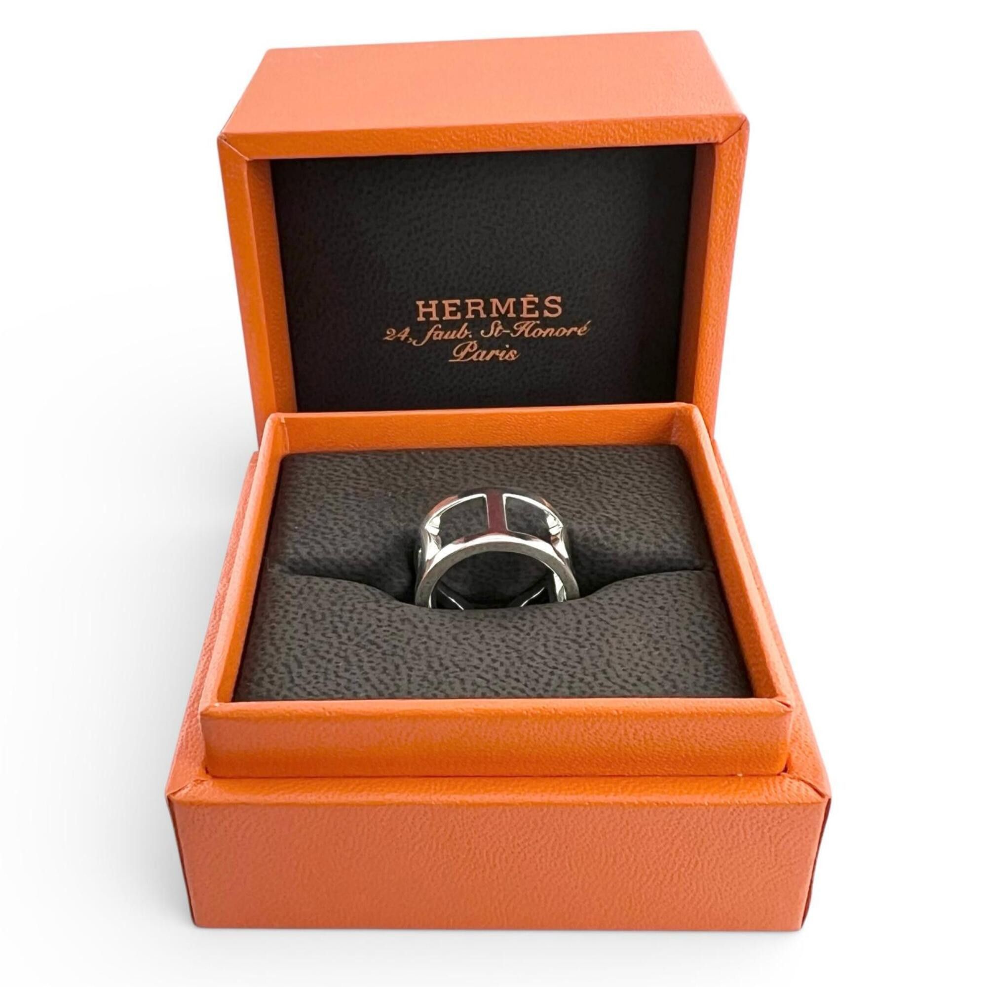 Hermes HERMES Everchaine d'Ancre AG925 Ring, 2021 model, Silver, Size 48, with case, Made in Italy, Weight: 5.6g, Women's. Size ONE SIZE - 2 Thumbnail