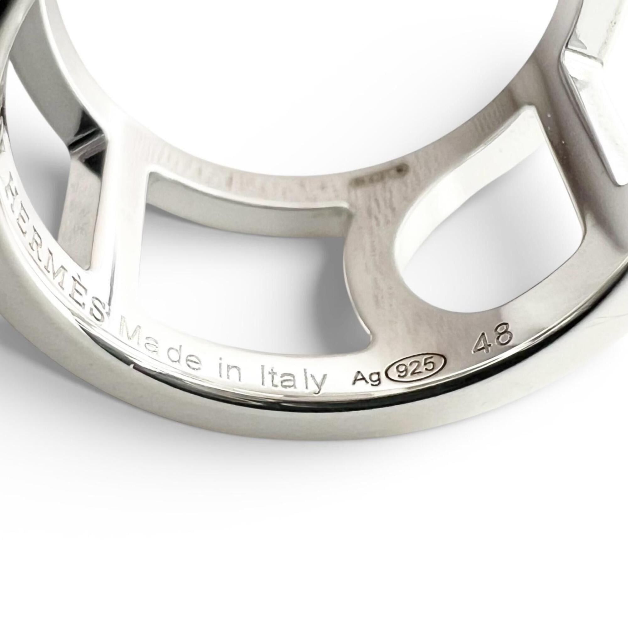 Hermes HERMES Everchaine d'Ancre AG925 Ring, 2021 model, Silver, Size 48, with case, Made in Italy, Weight: 5.6g, Women's. Size ONE SIZE - 8 Thumbnail