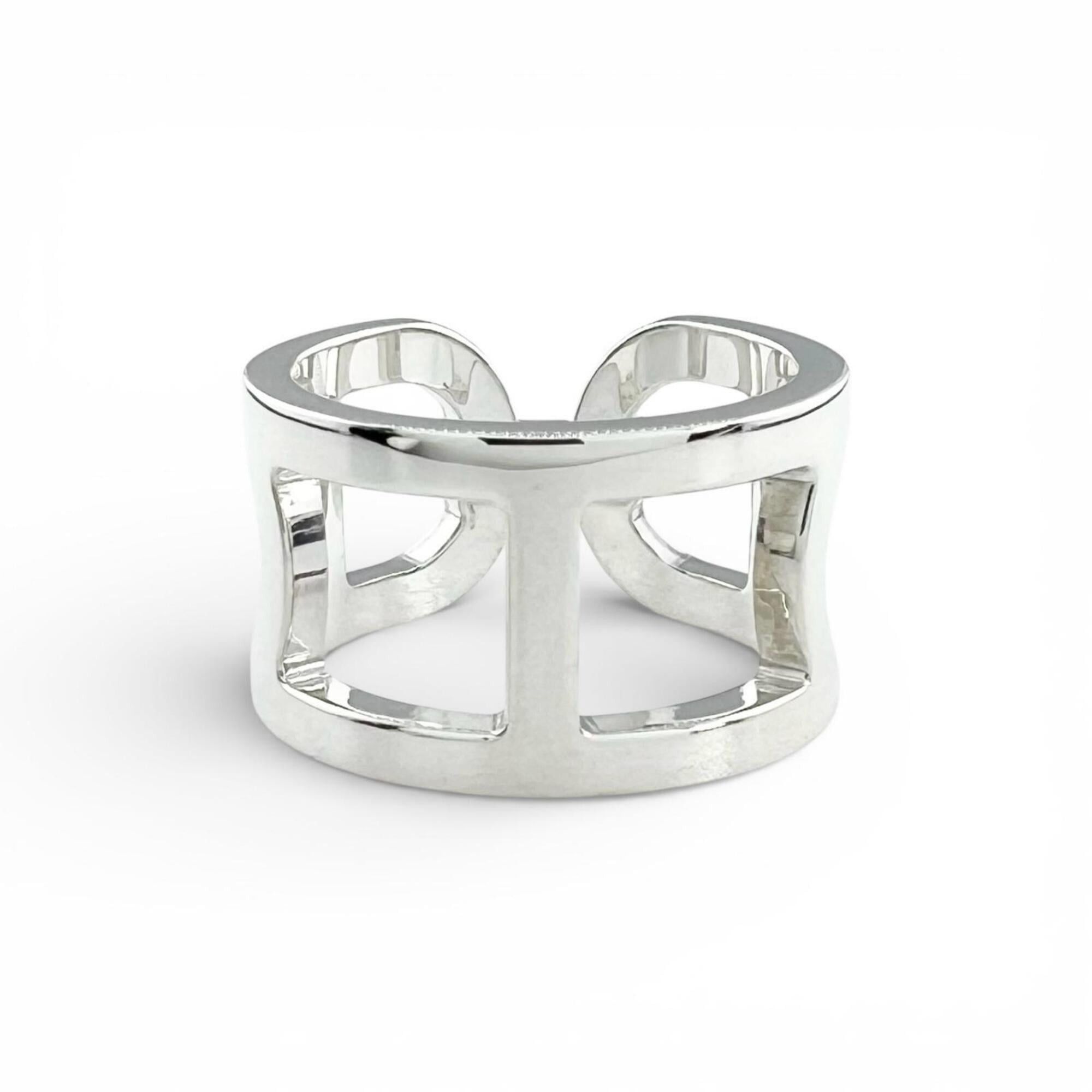 Hermes HERMES Everchaine d'Ancre AG925 Ring, 2021 model, Silver, Size 48, with case, Made in Italy, Weight: 5.6g, Women's. Size ONE SIZE - 3 Thumbnail