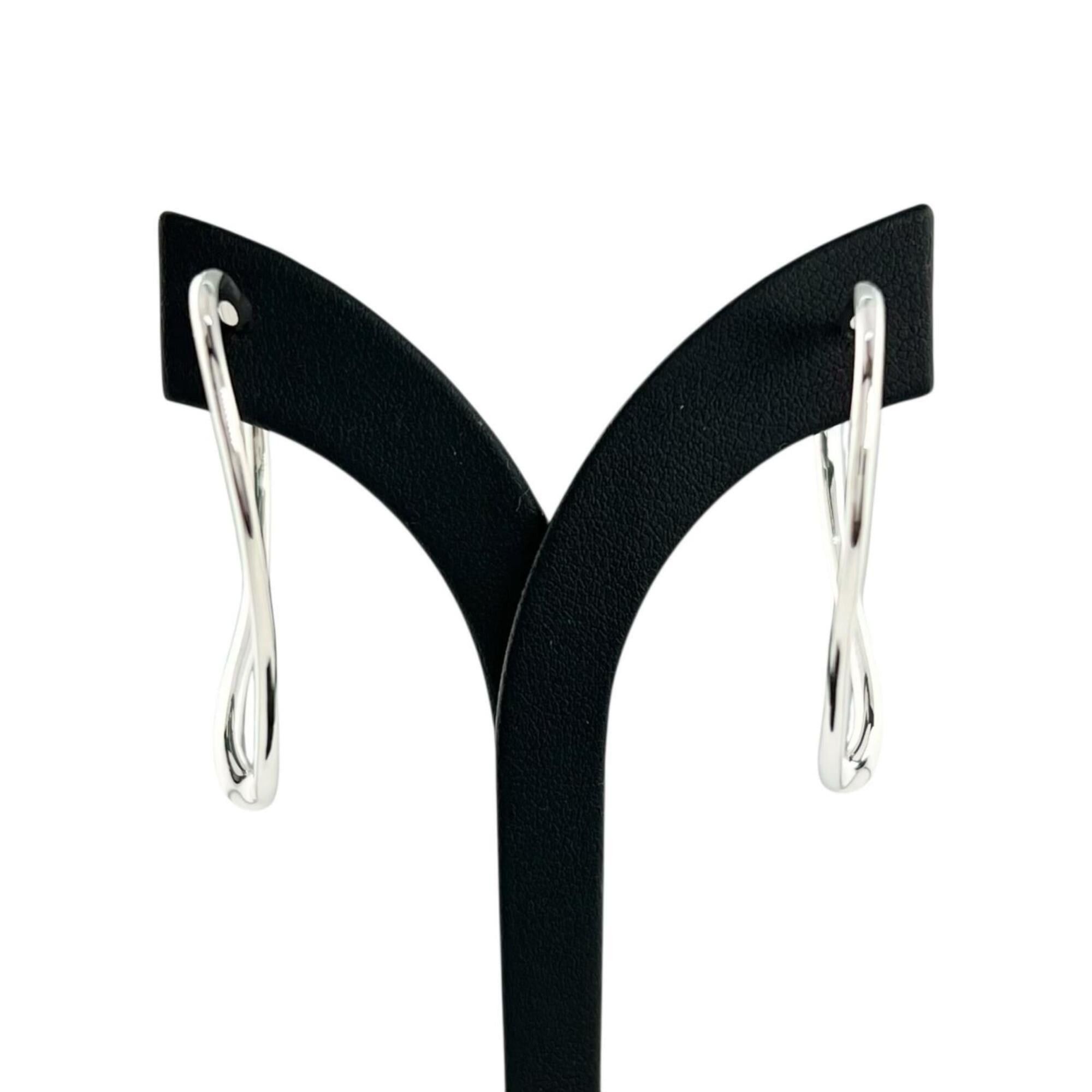 Tiffany & Co. TIFFANY&Co. Tiffany & Co. AG925 Elsa Peretti Open Heart Hoop Earrings (Pair) Silver Women's Size ONE SIZE - 4 Thumbnail