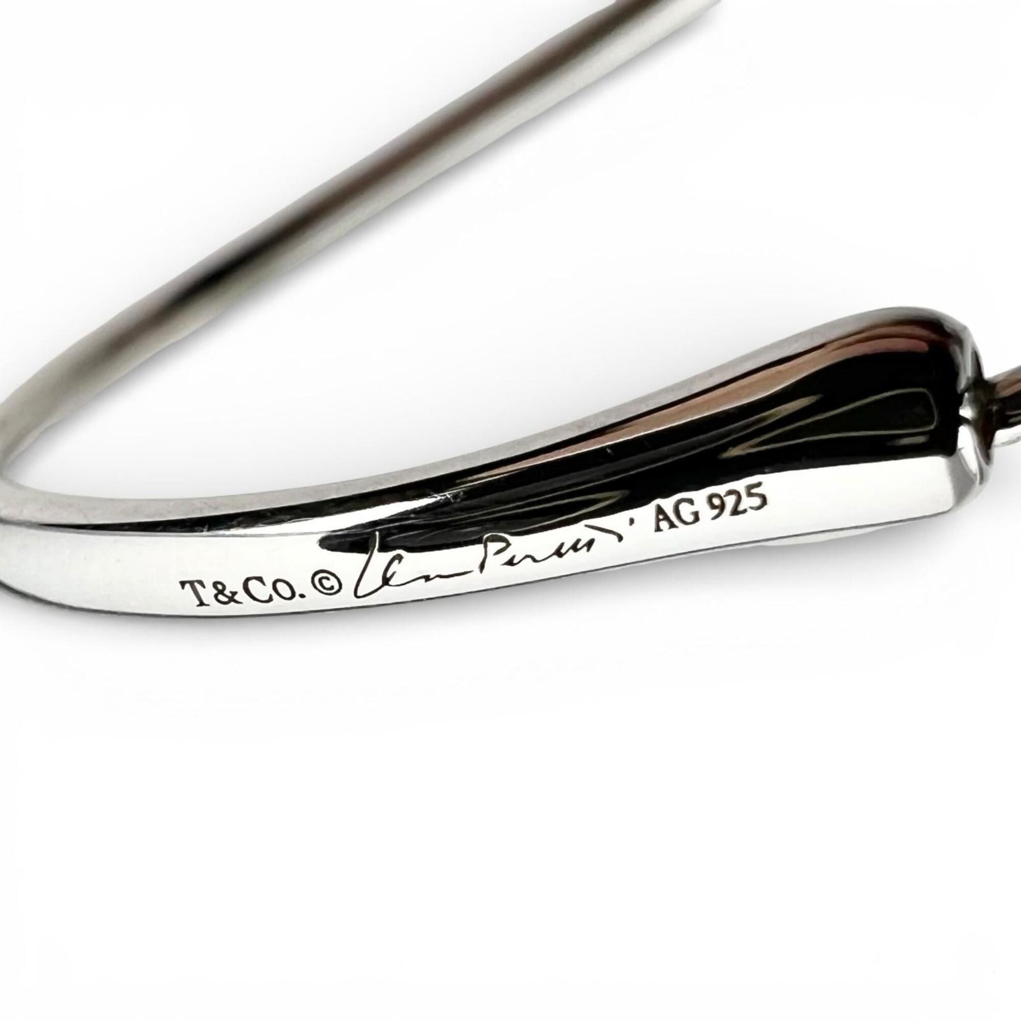 Tiffany & Co. TIFFANY&Co. Tiffany & Co. AG925 Elsa Peretti Open Heart Hoop Earrings (Pair) Silver Women's Size ONE SIZE - 6 Thumbnail