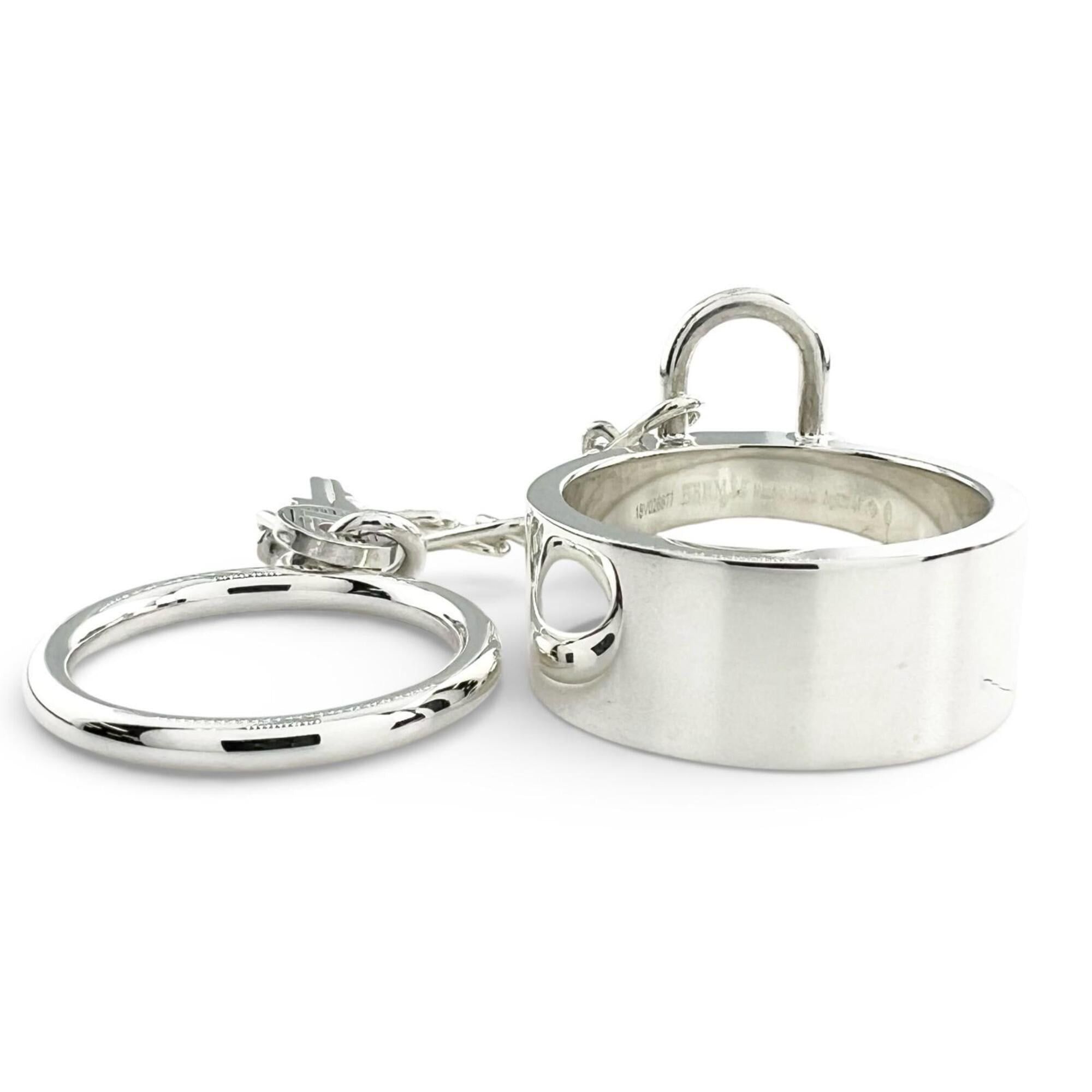 Hermes HERMES Alpha Kelly Double Ring, 2018 model, AG925 sterling silver, size 51, with case, made in France, weight 12.3g, women's. Size ONE SIZE - 3 Thumbnail