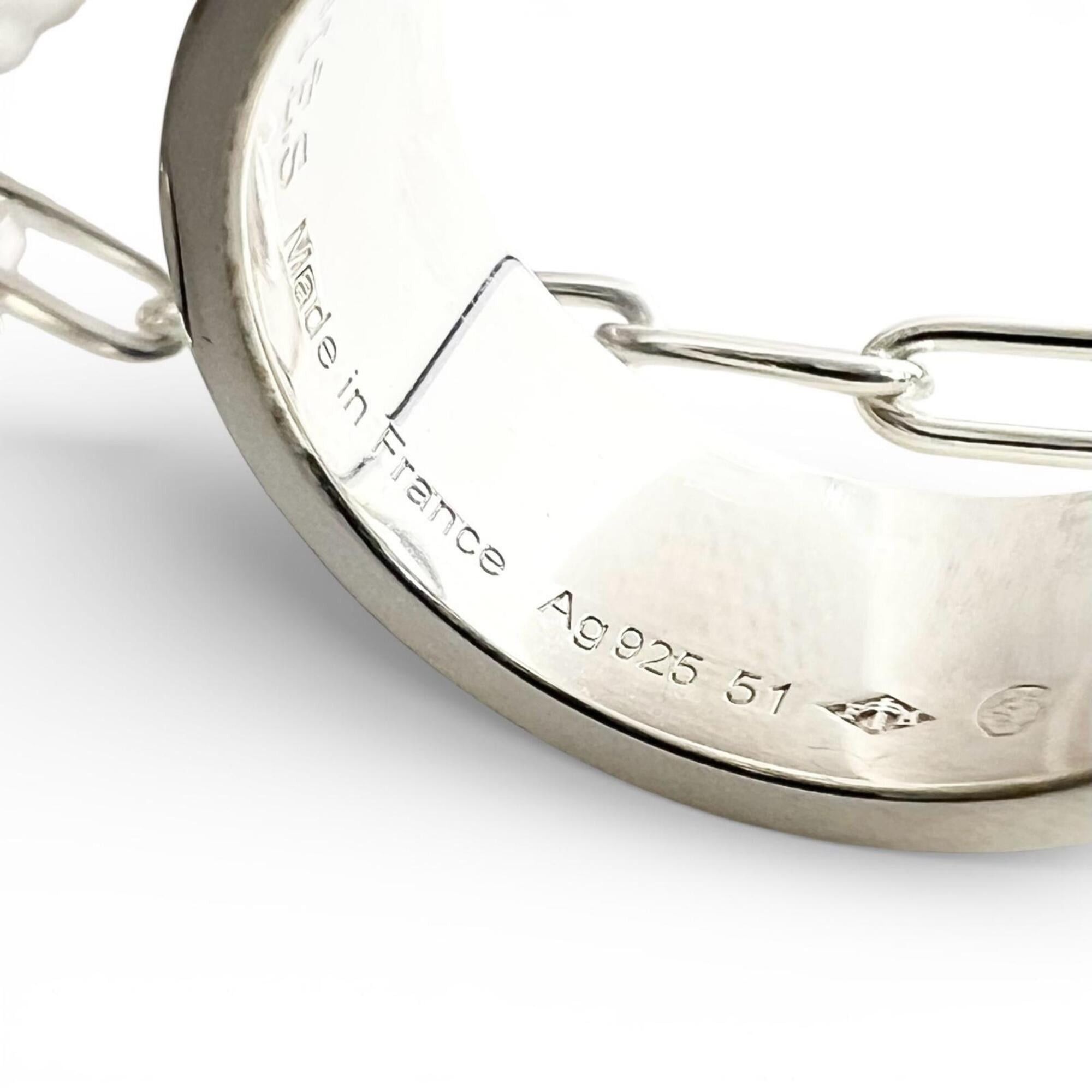 Hermes HERMES Alpha Kelly Double Ring, 2018 model, AG925 sterling silver, size 51, with case, made in France, weight 12.3g, women's. Size ONE SIZE - 7 Thumbnail