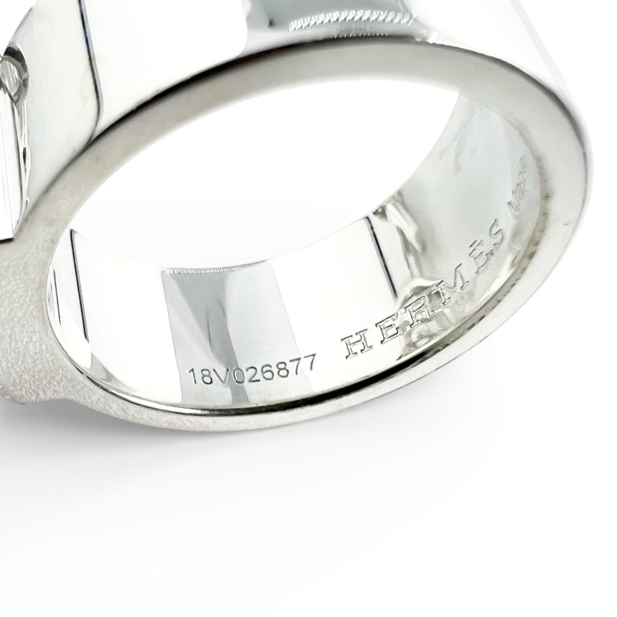 Hermes HERMES Alpha Kelly Double Ring, 2018 model, AG925 sterling silver, size 51, with case, made in France, weight 12.3g, women's. Size ONE SIZE - 6 Thumbnail