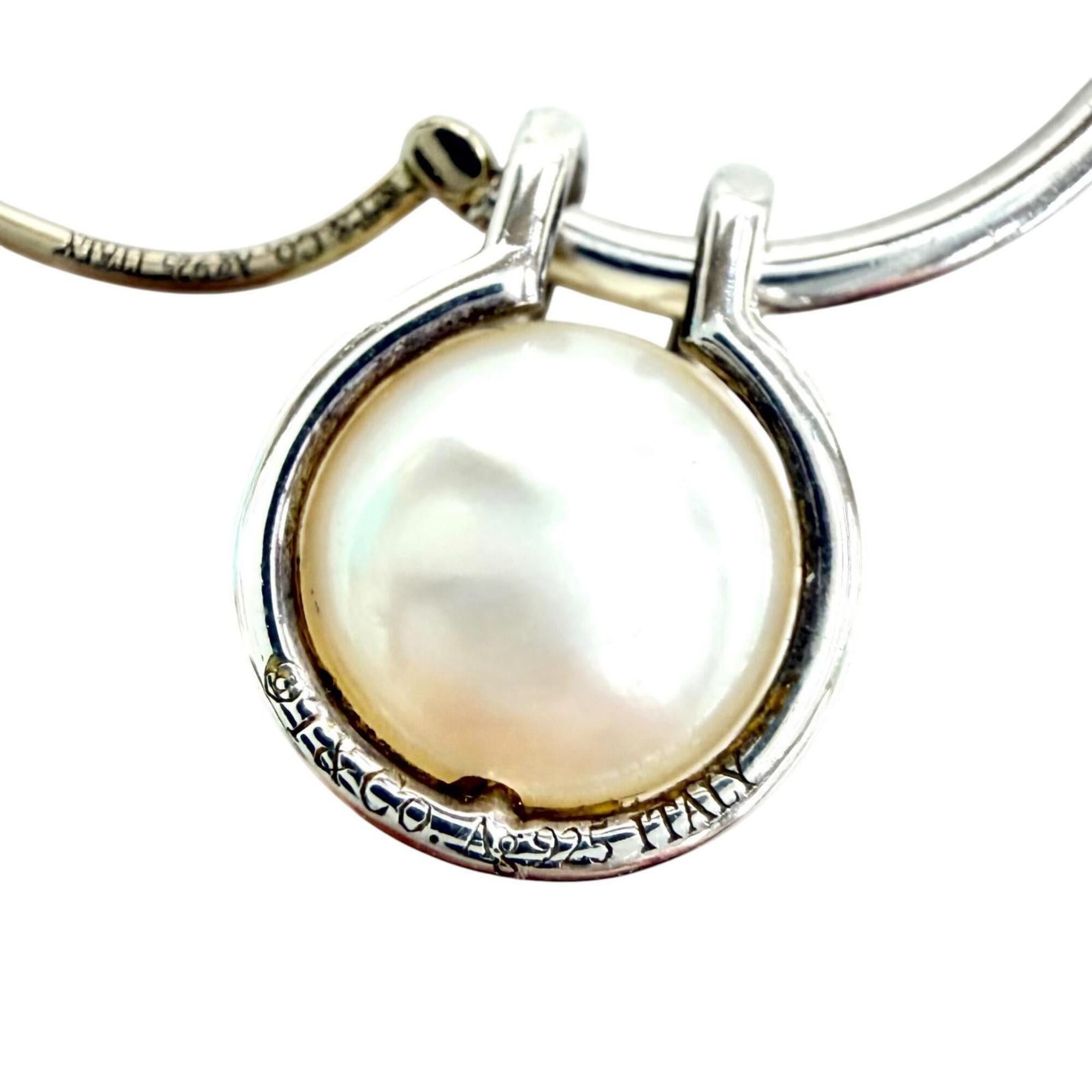 Tiffany & Co. TIFFANY&Co. Tiffany HardWear Pearl Hoop Earrings, 925 Sterling Silver with Freshwater Pearls, and Gold, Comes Box Dust Bag, Made in Italy, Weight: 5.5g, Women's. Size ONE SIZE - 9 Thumbnail