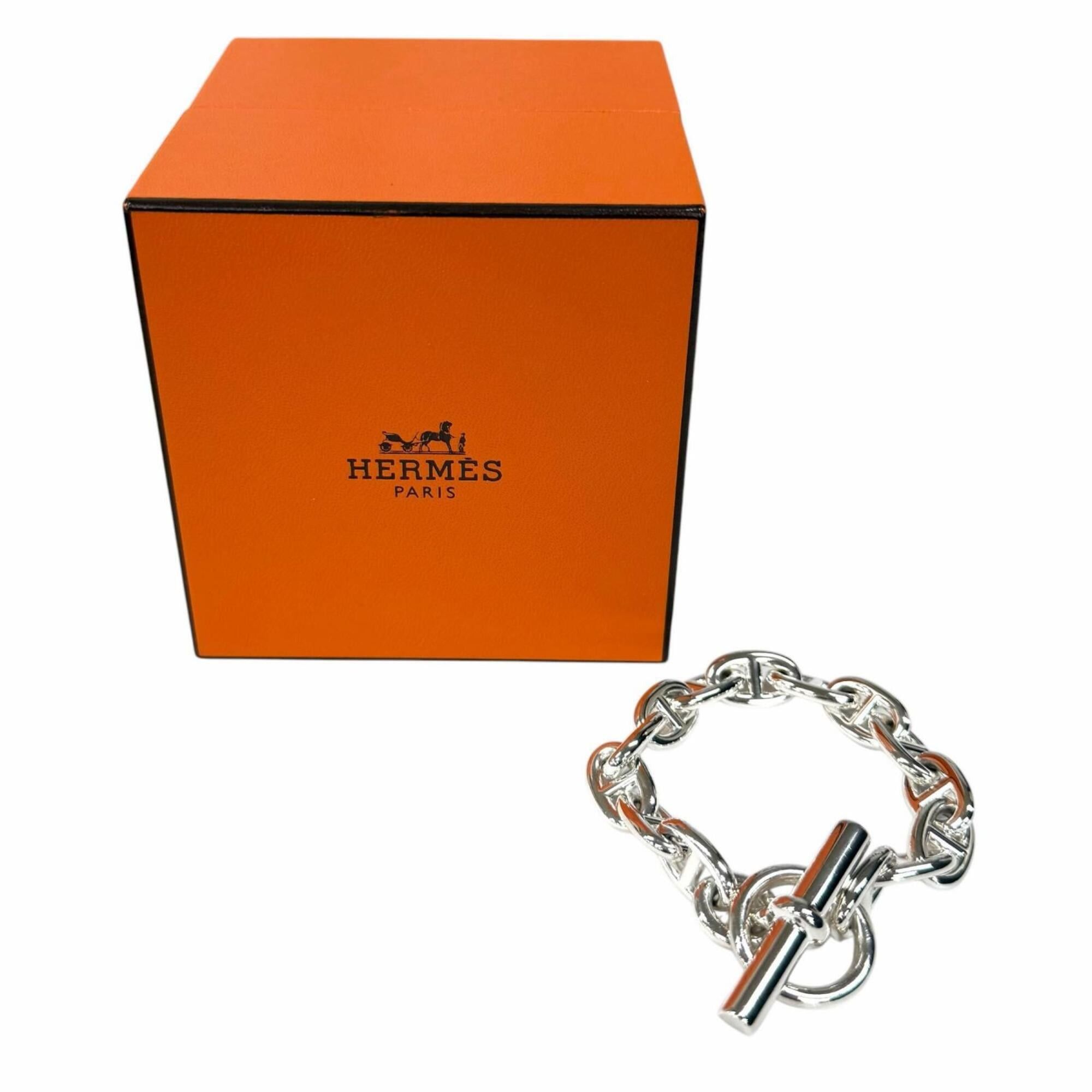 Hermes HERMES Chaine d'Ancre MM 925 Bracelet, 14 links, Silver, with Case, Made in France, Weight: 53.2g, Women's. Size ONE SIZE - 2 Thumbnail