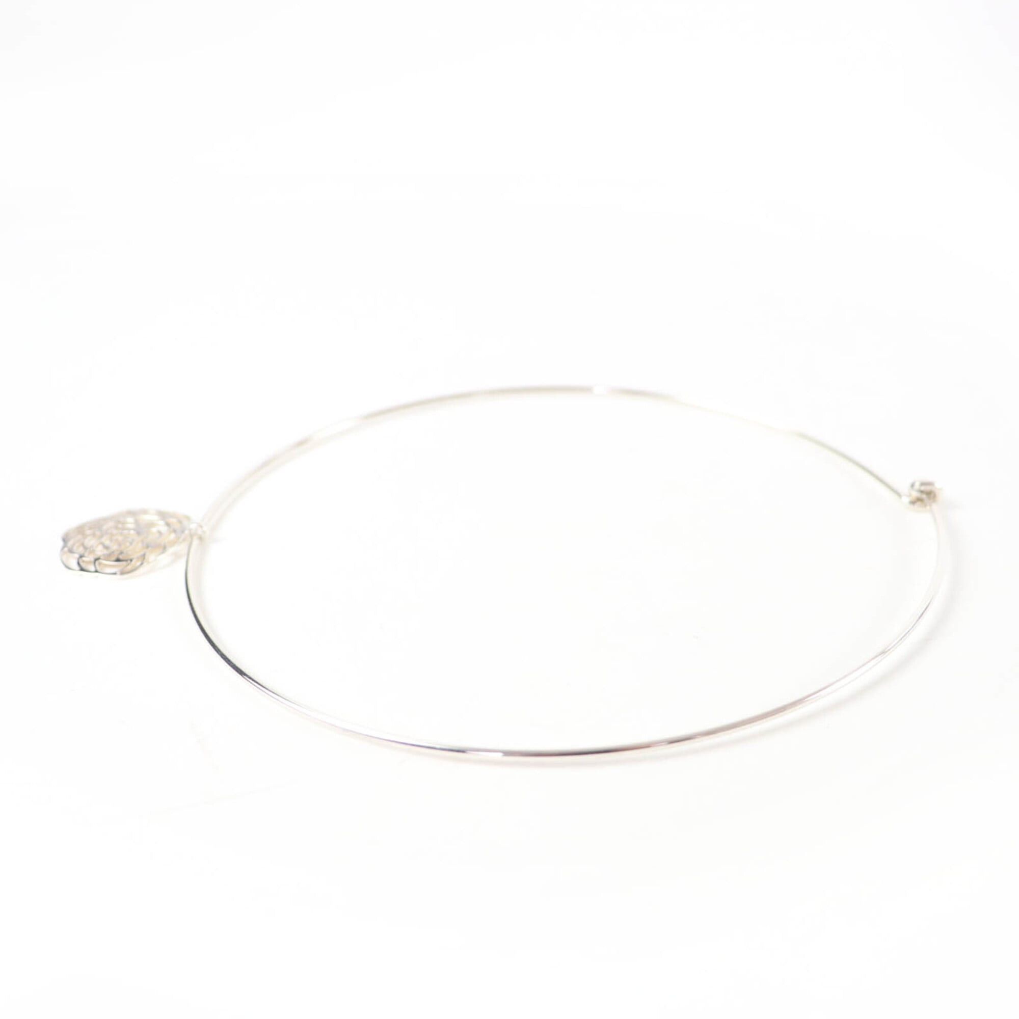 Chanel CHANEL 925 Camellia Logo Choker Necklace, Silver, Weight 14.0g, Women's Accessory Size ONE SIZE - 2 Thumbnail