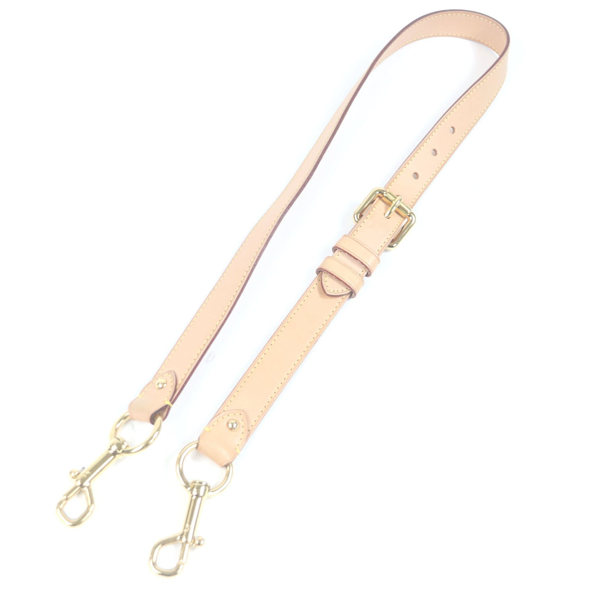 Louis Vuitton Louis Vuitton natural leather shoulder strap belt with LV logo, beige and gold accents, recommended for men. Size ONE SIZE - 2 Thumbnail