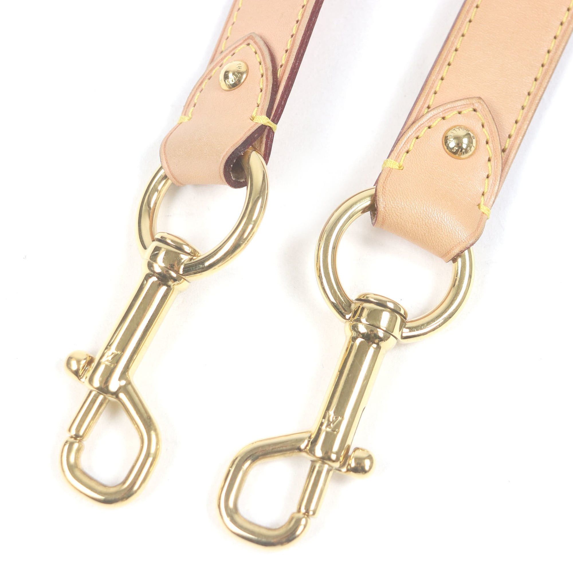 Louis Vuitton Louis Vuitton natural leather shoulder strap belt with LV logo, beige and gold accents, recommended for men. Size ONE SIZE - 3 Thumbnail