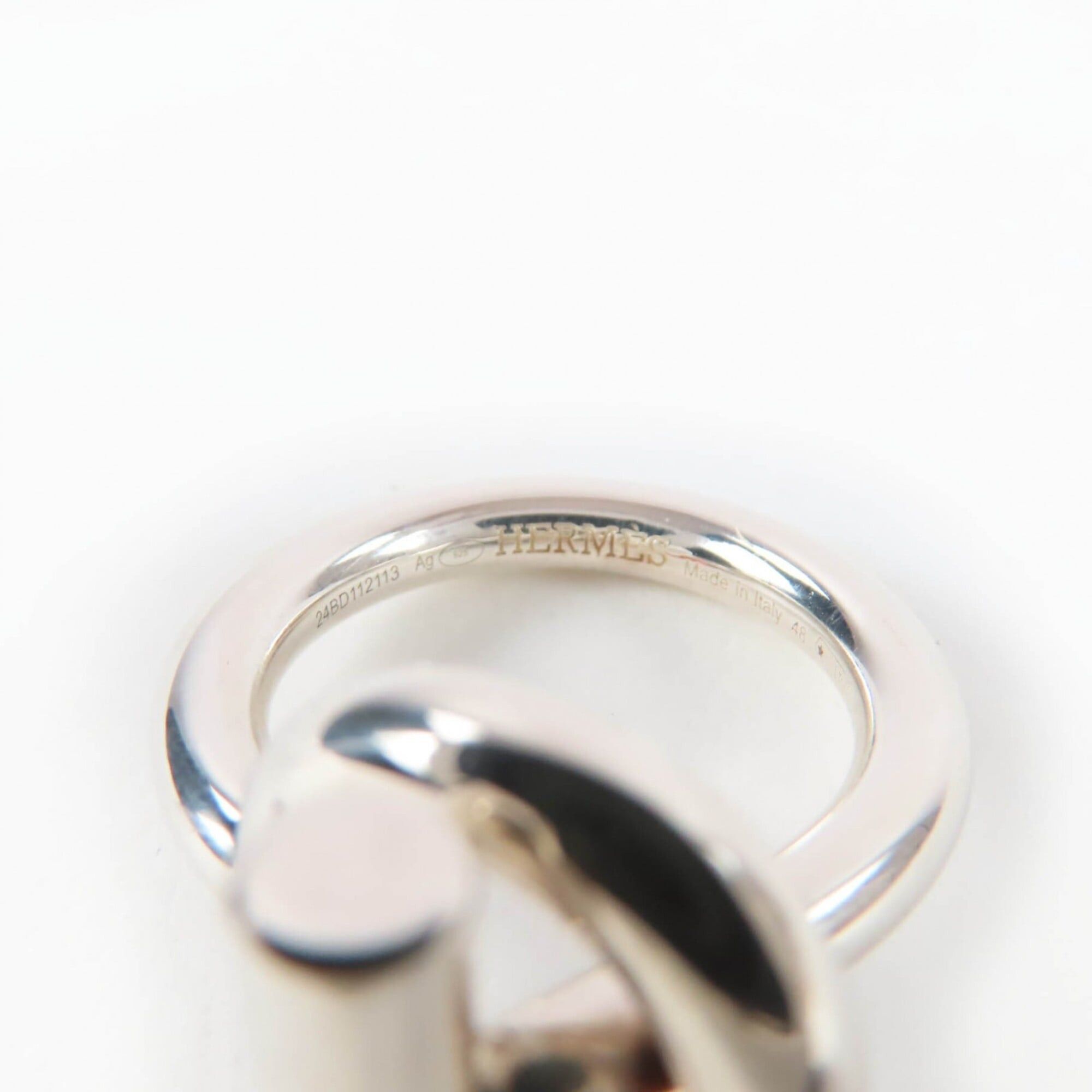 Hermes HERMES Echappé MM 925 Ring, 2024 Model, Silver, Size 48, with Case, Made in Italy, Weight 9.6g, Women's Size ONE SIZE - 6 Thumbnail