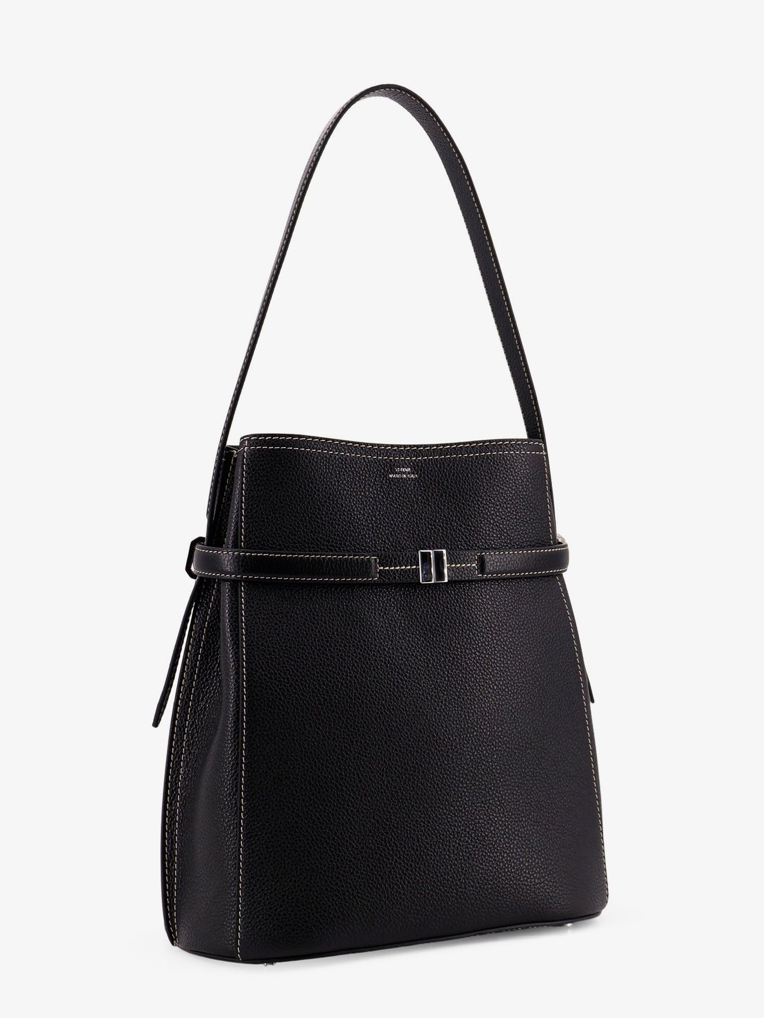 Toteme Hammered Leather Bucket Bag With Strap On The Front Size ONE SIZE - 3 Thumbnail
