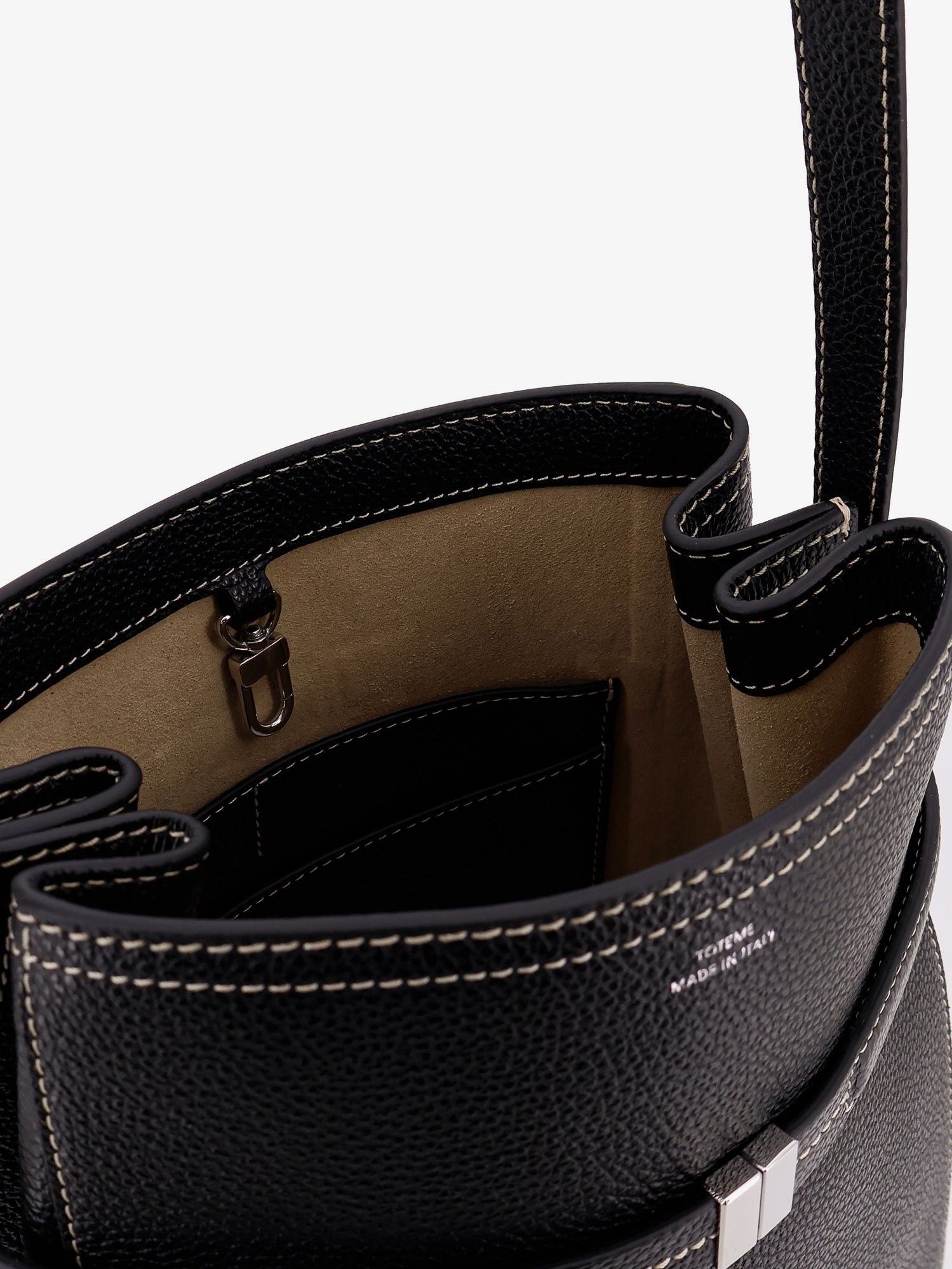 Toteme Hammered Leather Bucket Bag With Strap On The Front Size ONE SIZE - 4 Thumbnail