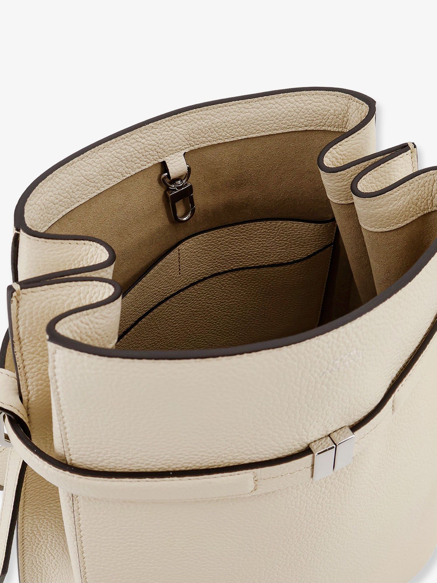 Toteme Hammered Leather Bucket Bag With Strap On The Front Size ONE SIZE - 4 Thumbnail