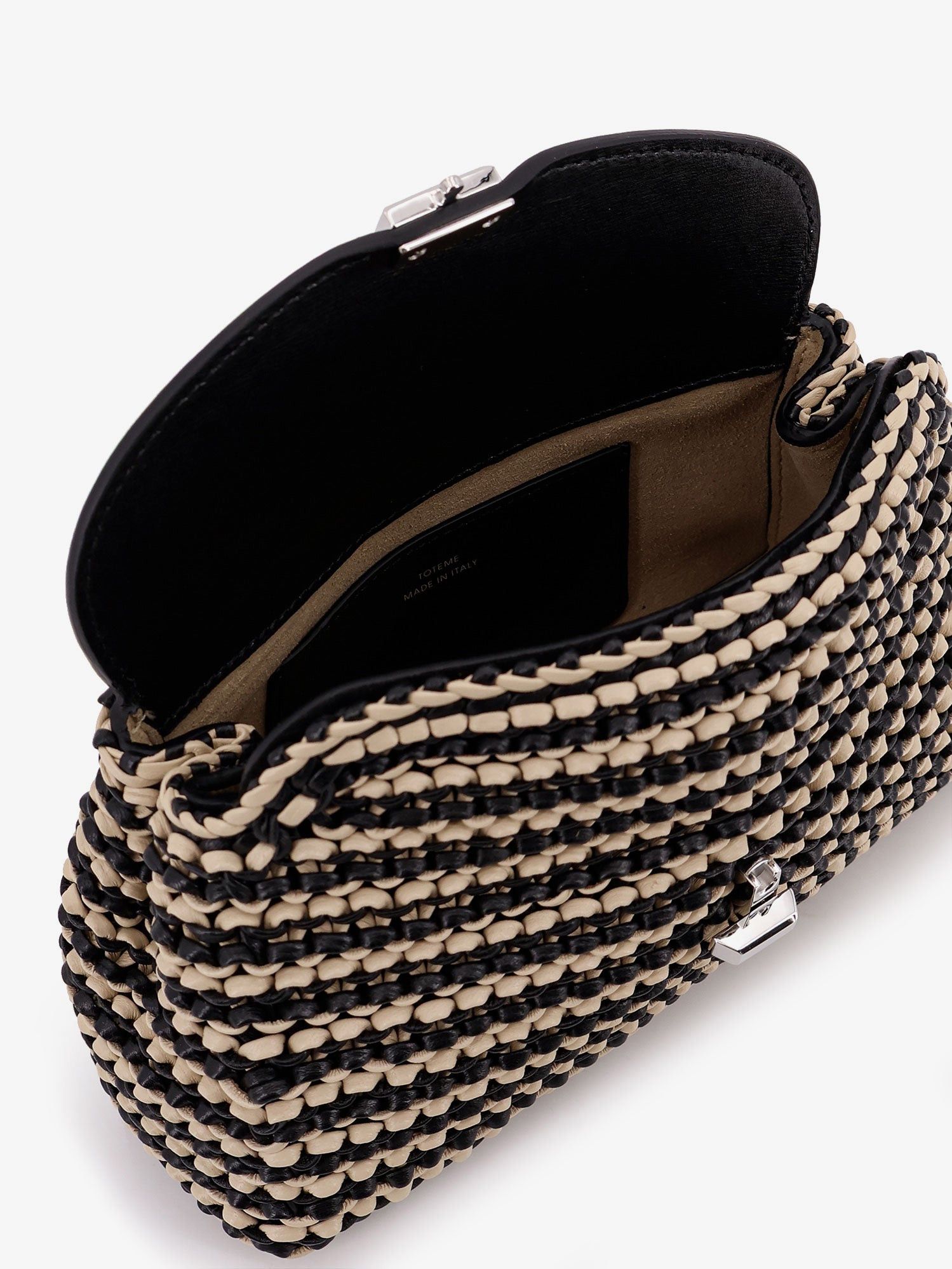 Toteme Mini T-Lock Clutch In Leather With Woven Pattern Size ONE SIZE - 5 Thumbnail