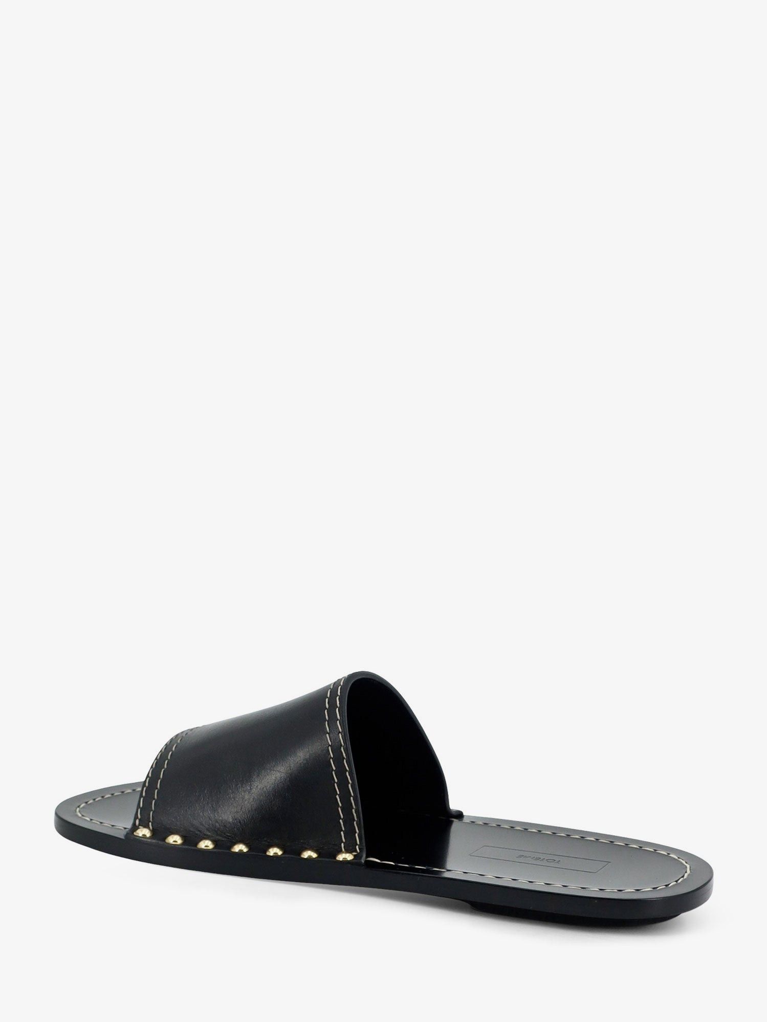 Toteme Low Leather Sandals With Metal Studs On The Sides Size US 8 / IT 38 - 3 Thumbnail