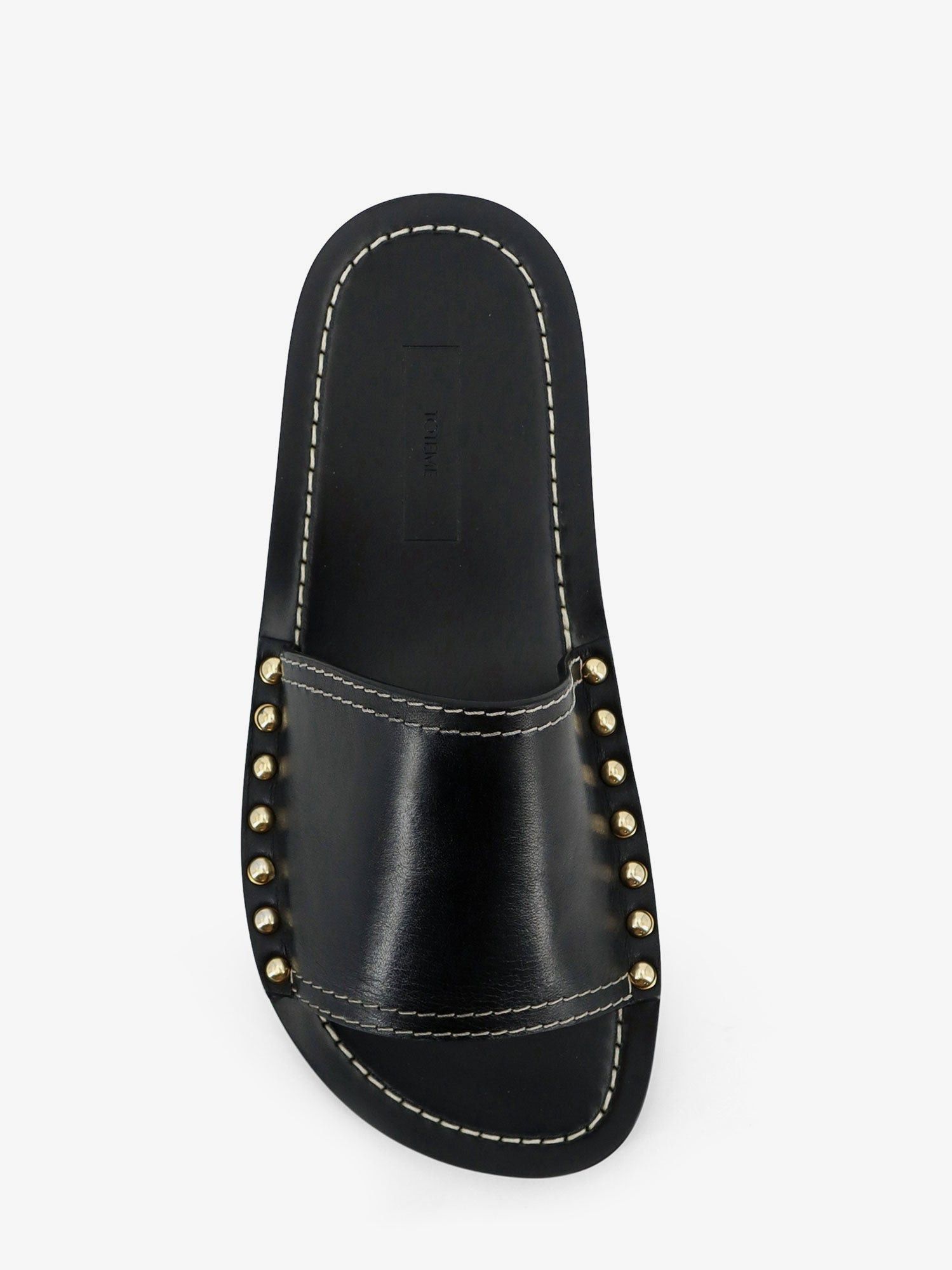 Toteme Low Leather Sandals With Metal Studs On The Sides Size US 11 / IT 41 - 4 Thumbnail