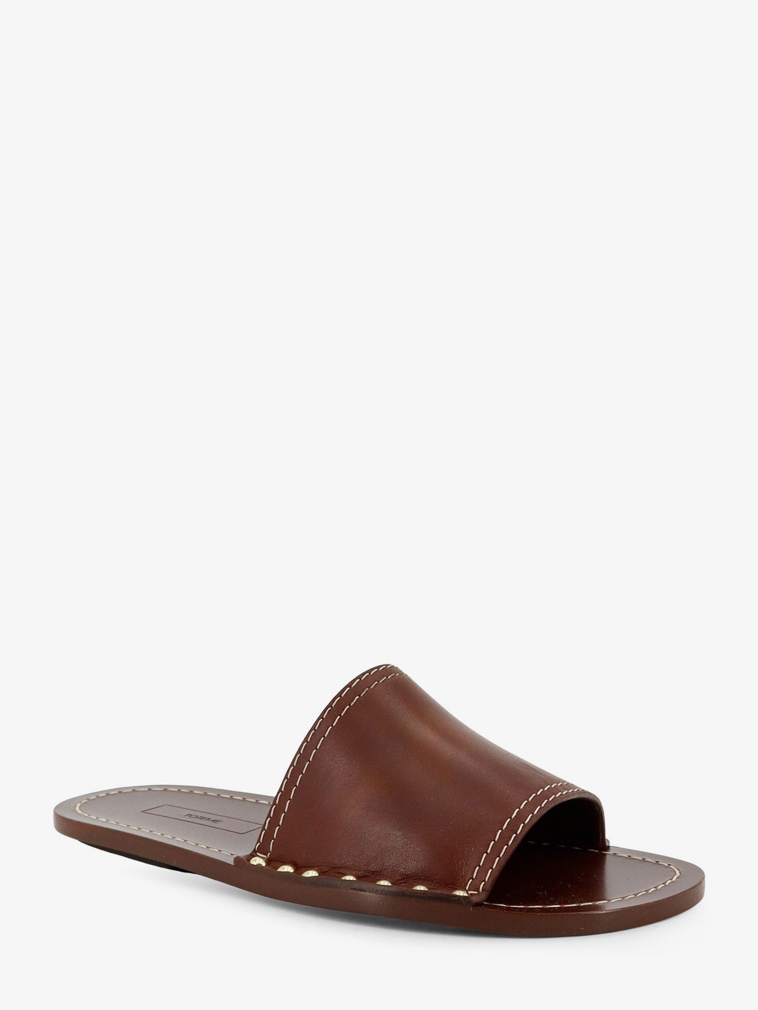 Toteme Low Leather Sandals With Metal Studs On The Sides Size US 11 / IT 41 - 2 Thumbnail