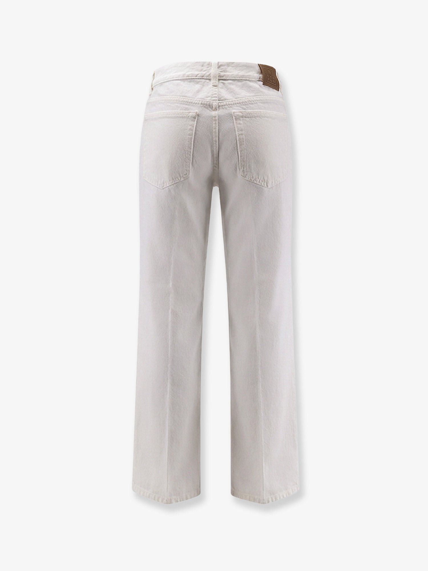 Toteme White Denim Trousers With Flared Bottom Size 29" - 2 Thumbnail