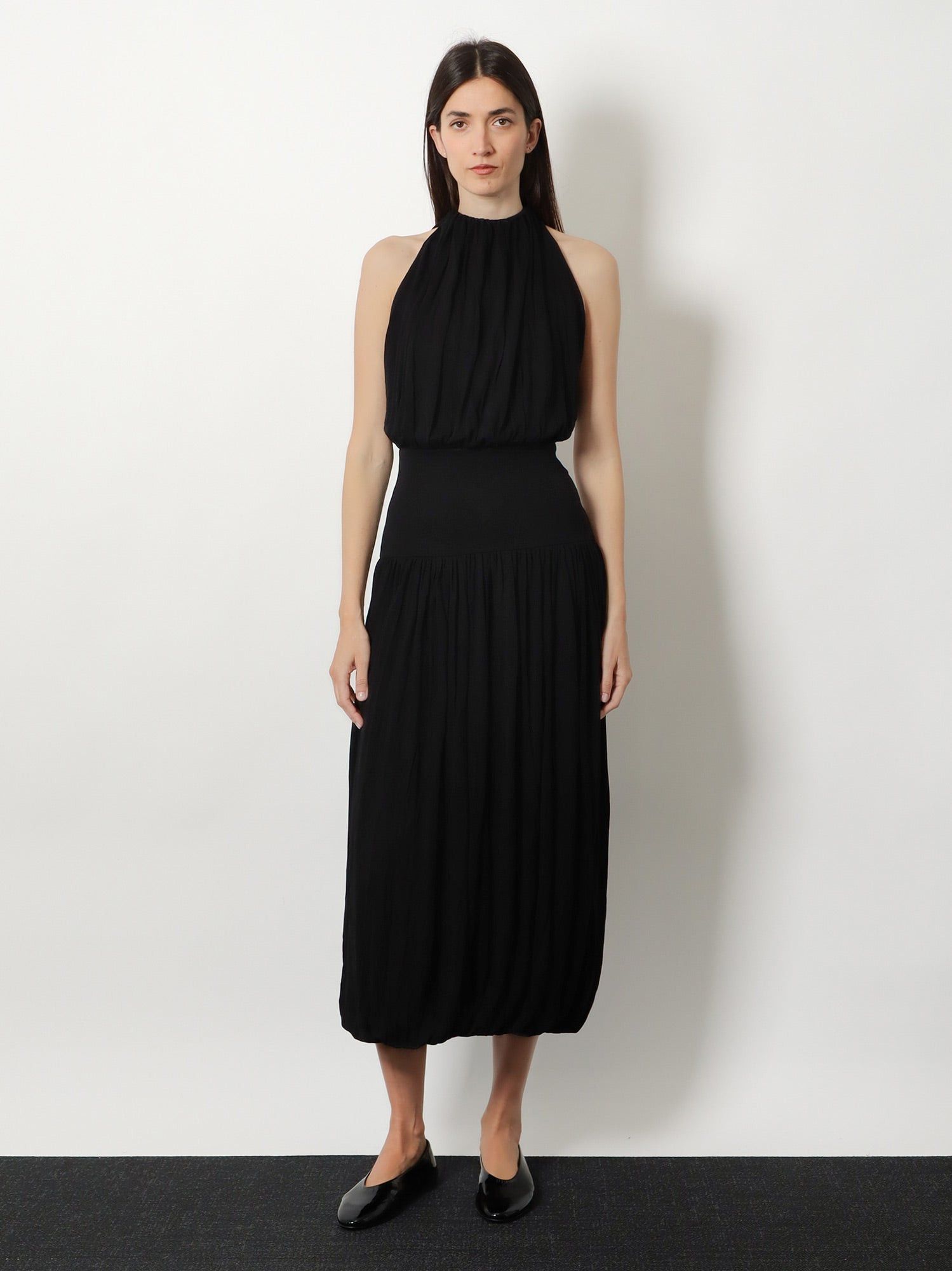 Toteme Soft Gathered Viscose Dress Size M / US 6-8 / IT 42-44 - 2 Thumbnail