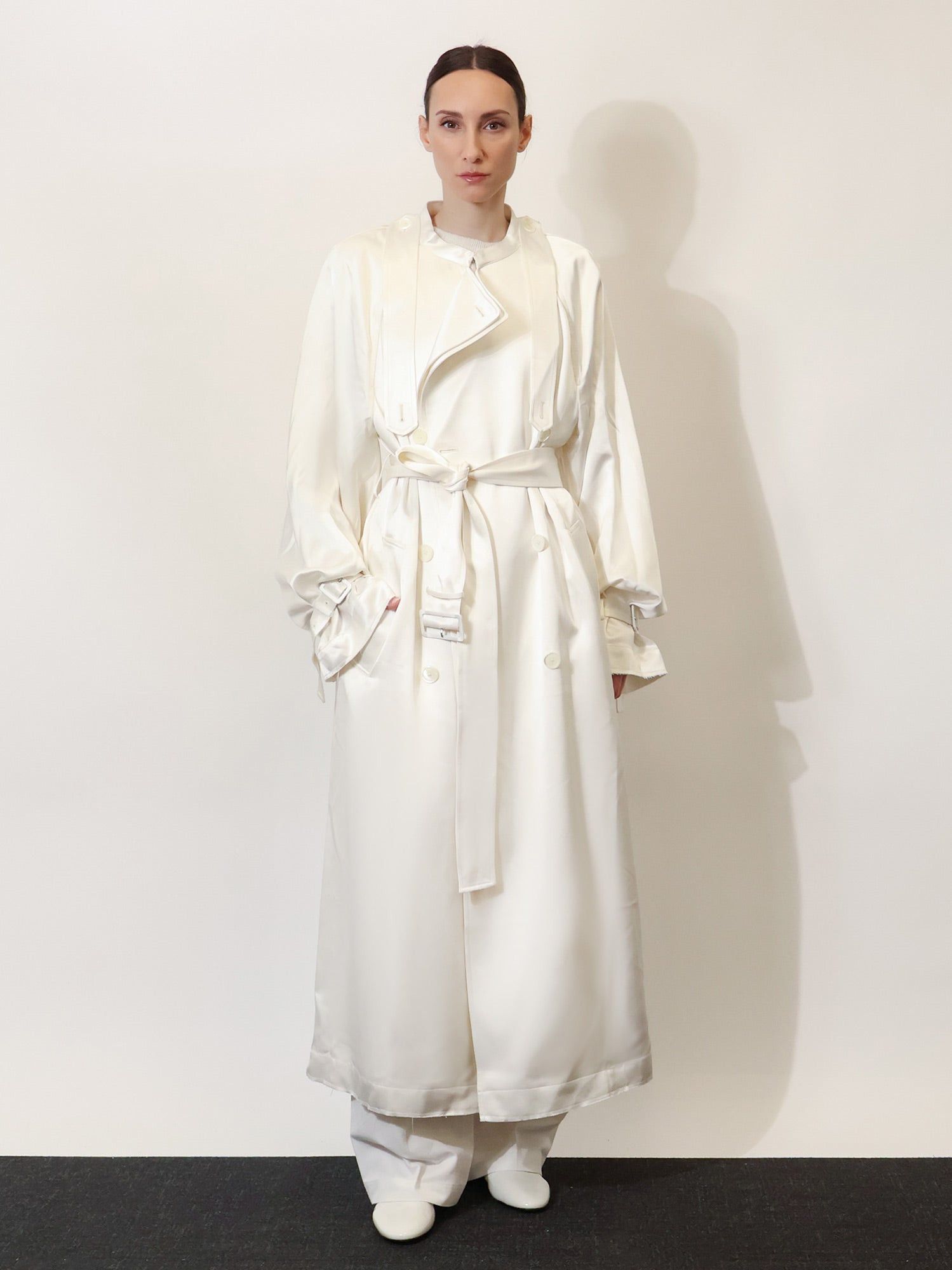 Toteme Satin Trench Coat Size S / US 4 / IT 40 - 2 Thumbnail