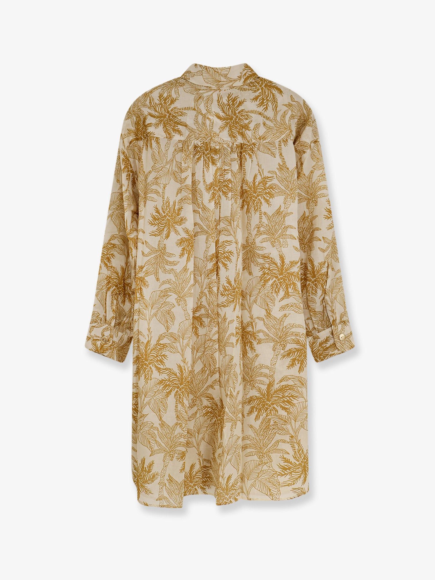 ERES Long Panama Cotton Shirt With Printed Pattern Size M / US 6-8 / IT 42-44 - 2 Thumbnail