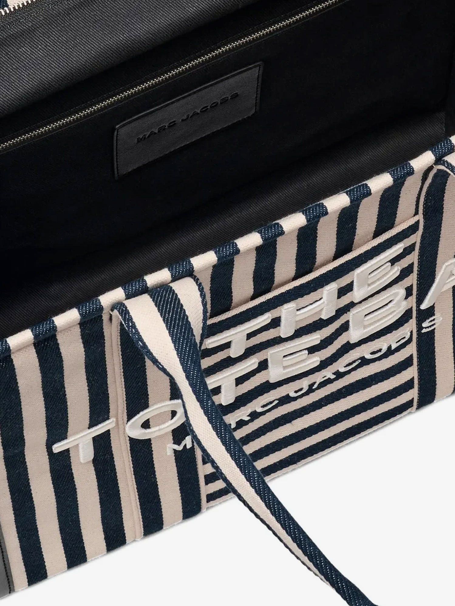 Marc Jacobs The Large Tote Canvas Handbag With Front Embroidered Logo Size ONE SIZE - 4 Thumbnail