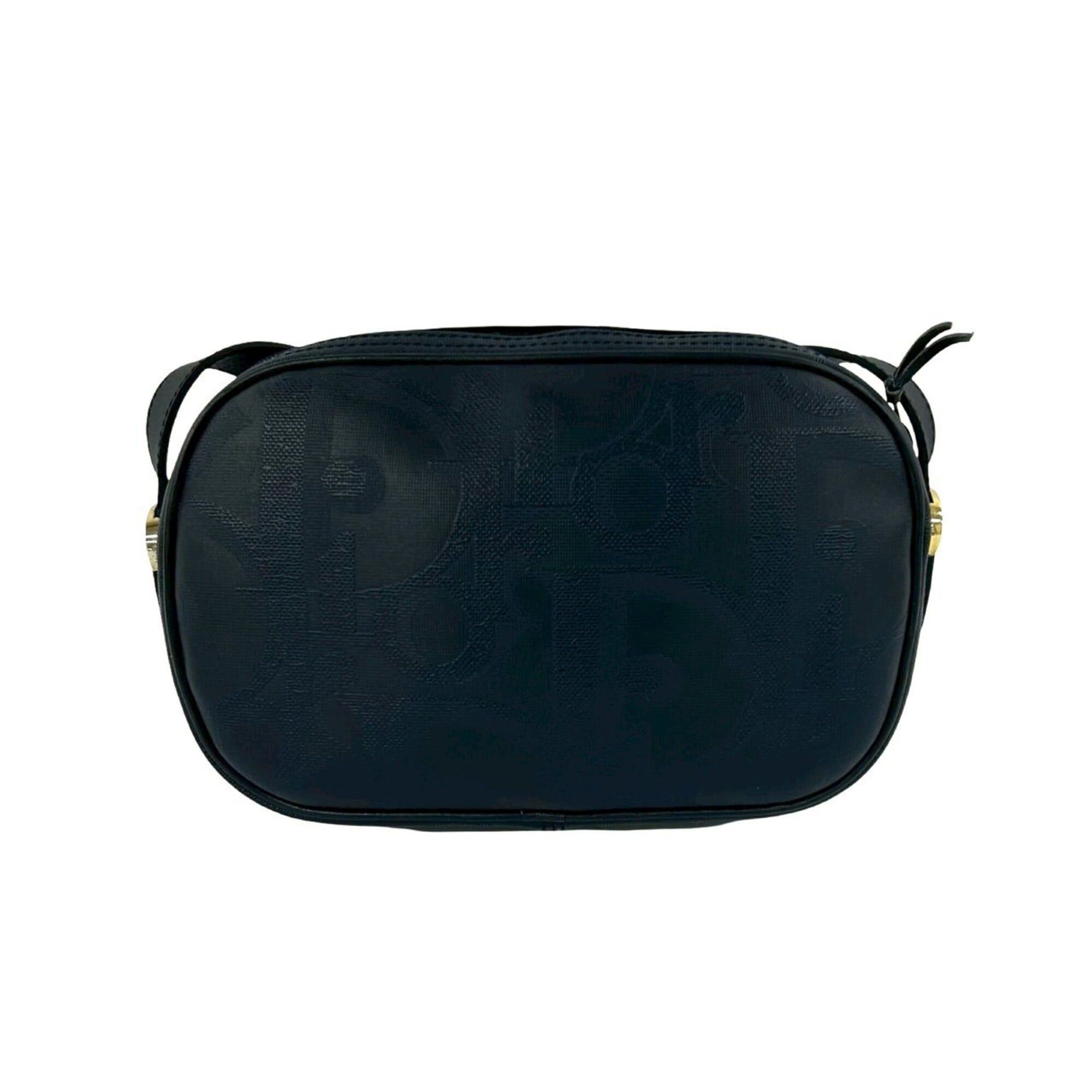 Dior Christian Dior Vintage Trotter Pattern Leather Shoulder Bag/Pouch, Navy, 77-10 Size ONE SIZE - 3 Thumbnail