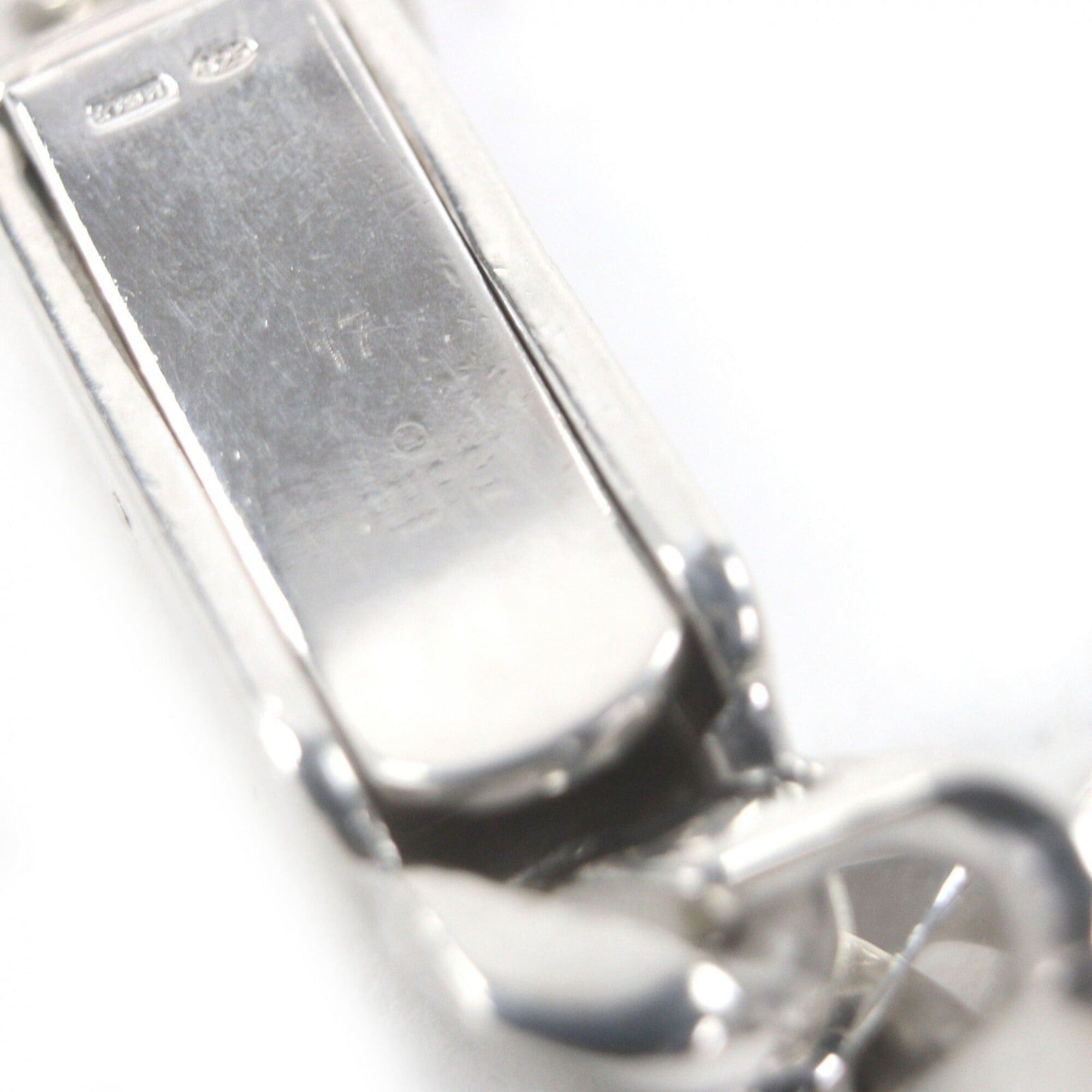 Gucci GUCCI Vintage SV925 Cuban Link Chain Bracelet, Silver, Size 17, Made in Italy, Weight 38.1g, Women's/Men's. Size ONE SIZE - 4 Thumbnail