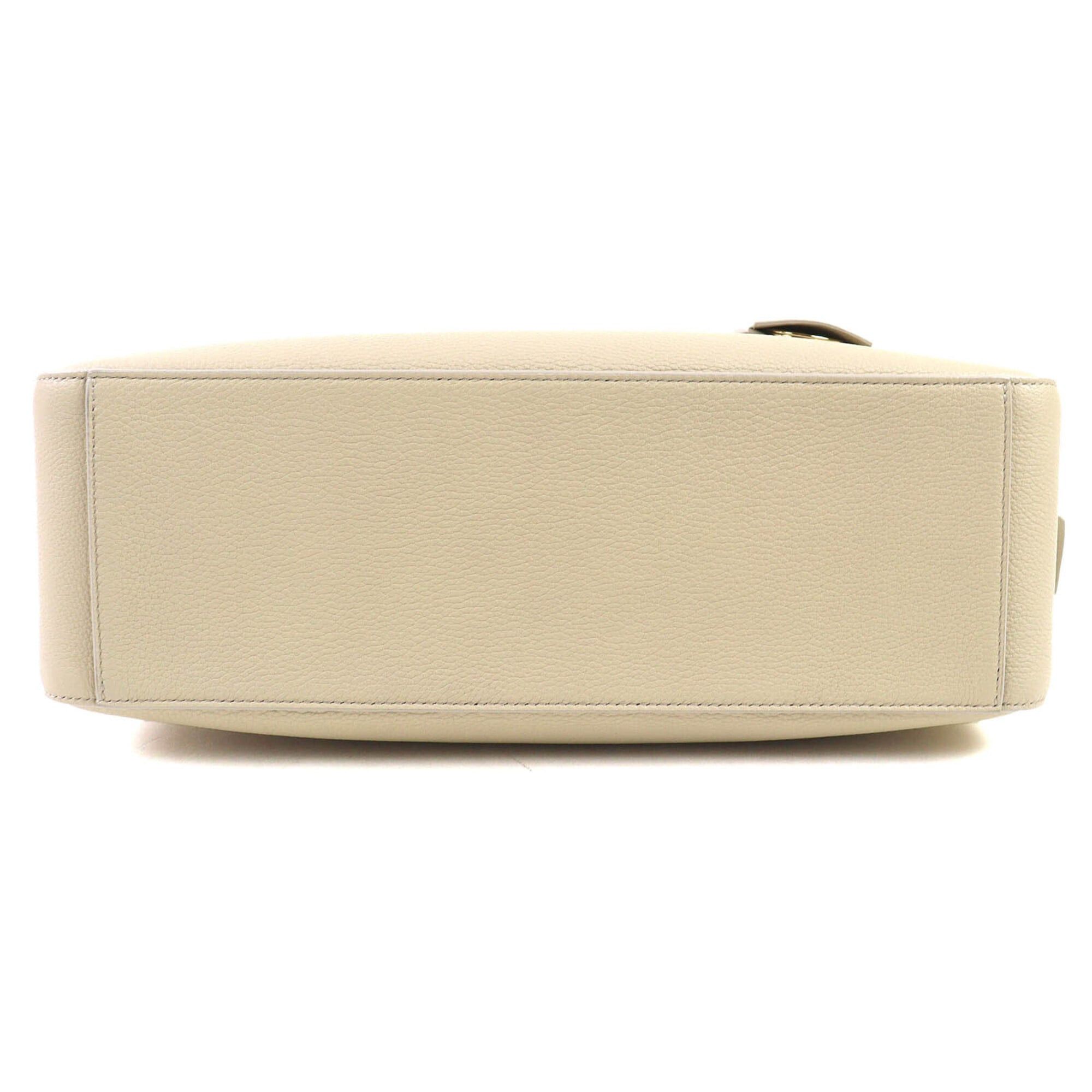 Salvatore Ferragamo Salvatore Ferragamo FERRAGAMO 219861 Tote Bag M Calf Leather with Clochette, Can be Carried on Shoulder, Light Beige, Comes Dust Bag, Made in Italy, Women's Size ONE SIZE - 5 Thumbnail