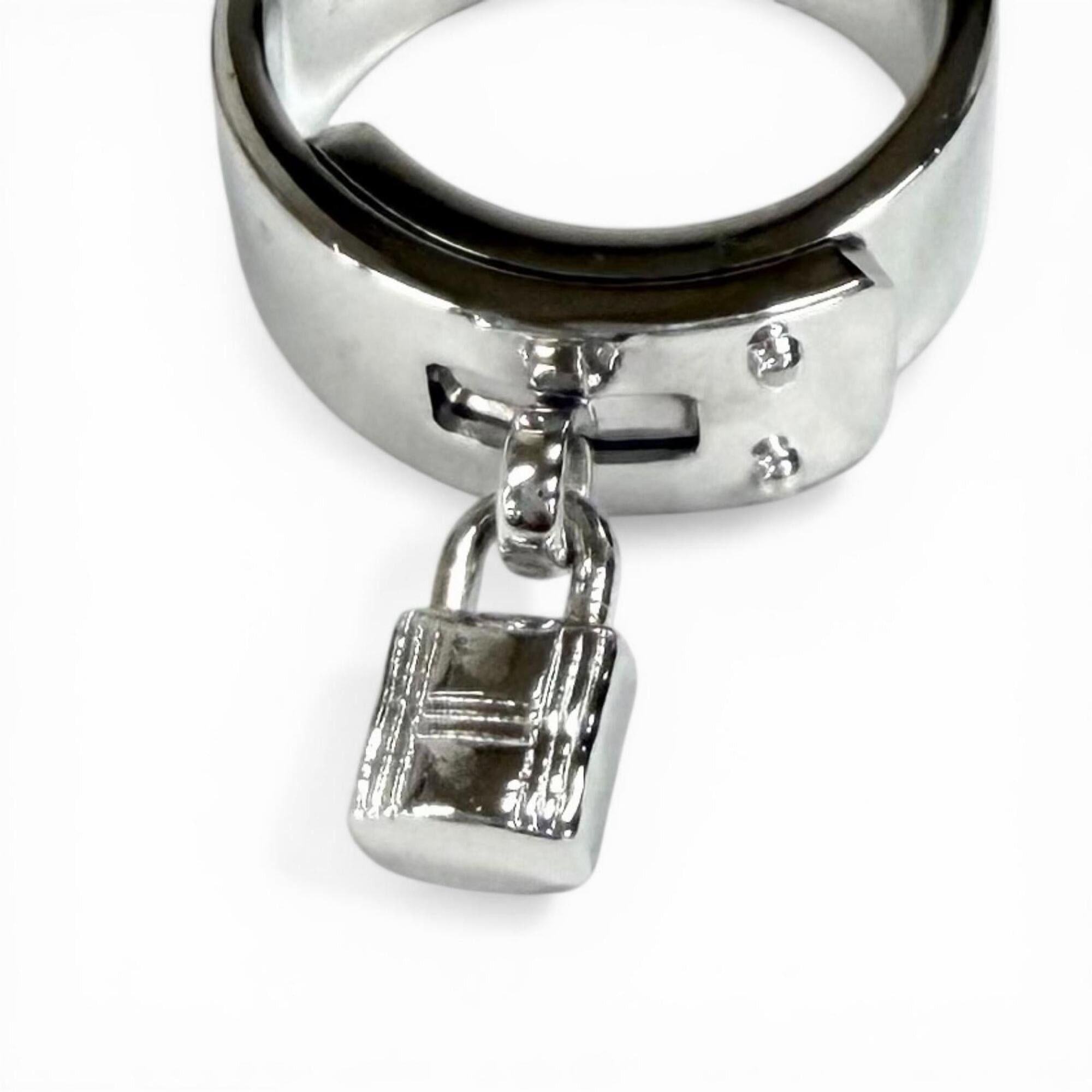 Hermes HERMES Kelly Ring, 925 Sterling Silver, Size 47, Weight 9.4g, Women's Size ONE SIZE - 5 Thumbnail