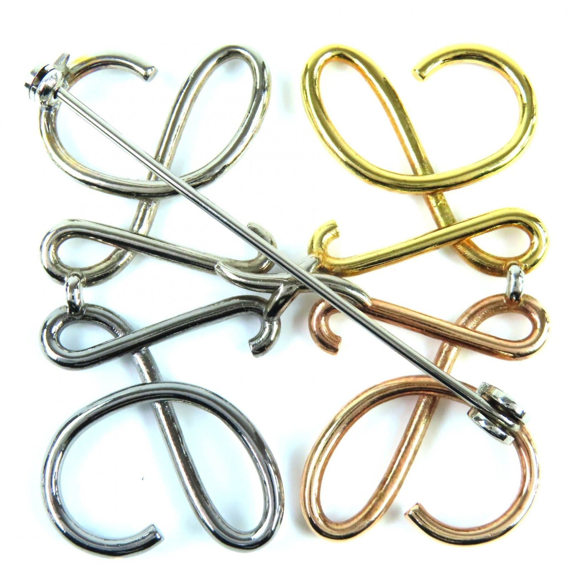 Loewe LOEWE Anagram Brooch in 4 Colors: Gold, Silver, Bronze. Comes with dust bag. Highly popular and recommended for women. Size ONE SIZE - 3 Thumbnail