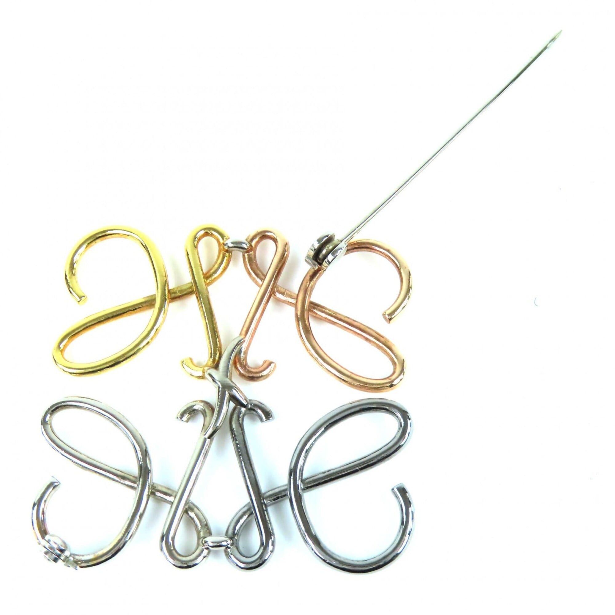 Loewe LOEWE Anagram Brooch in 4 Colors: Gold, Silver, Bronze. Comes with dust bag. Highly popular and recommended for women. Size ONE SIZE - 4 Thumbnail