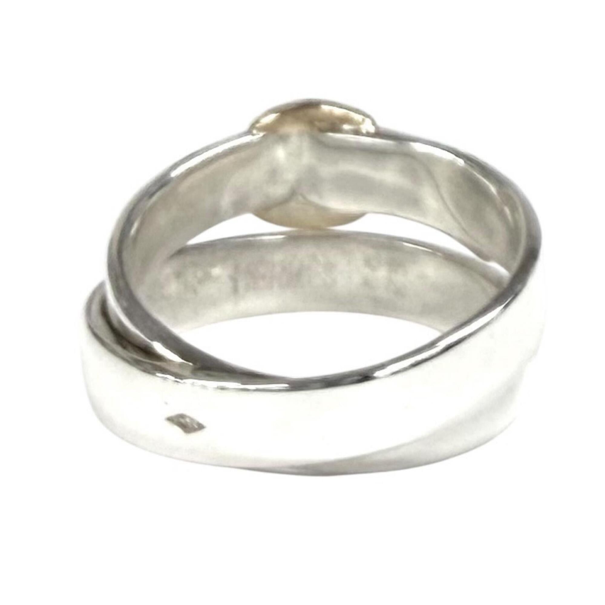 Hermes HERMES Vintage 925 750 Double True Ring, Combination Silver and Gold, Size 50, Weight 5.5g, Women's Size ONE SIZE - 3 Thumbnail