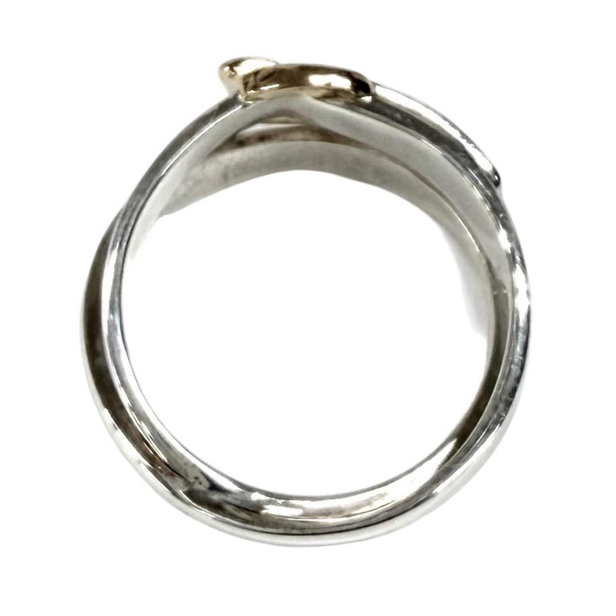 Hermes HERMES Vintage 925 750 Double True Ring, Combination Silver and Gold, Size 50, Weight 5.5g, Women's Size ONE SIZE - 4 Thumbnail