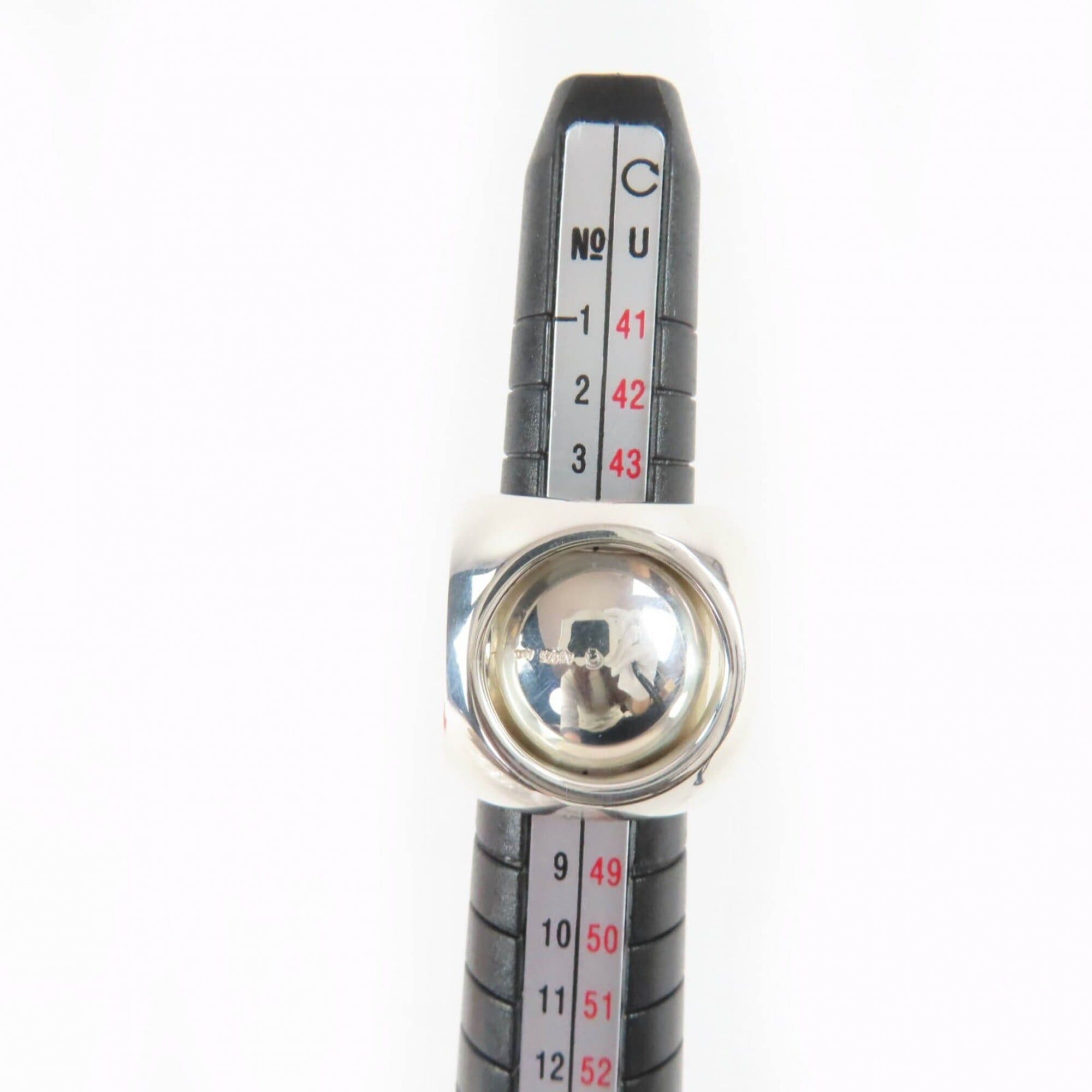 Hermes HERMES Vintage Extra Wide Sellier Ring AG925 Cube Silver Sizes 46-47-48 Weight 34.3g Women's Size ONE SIZE - 8 Thumbnail