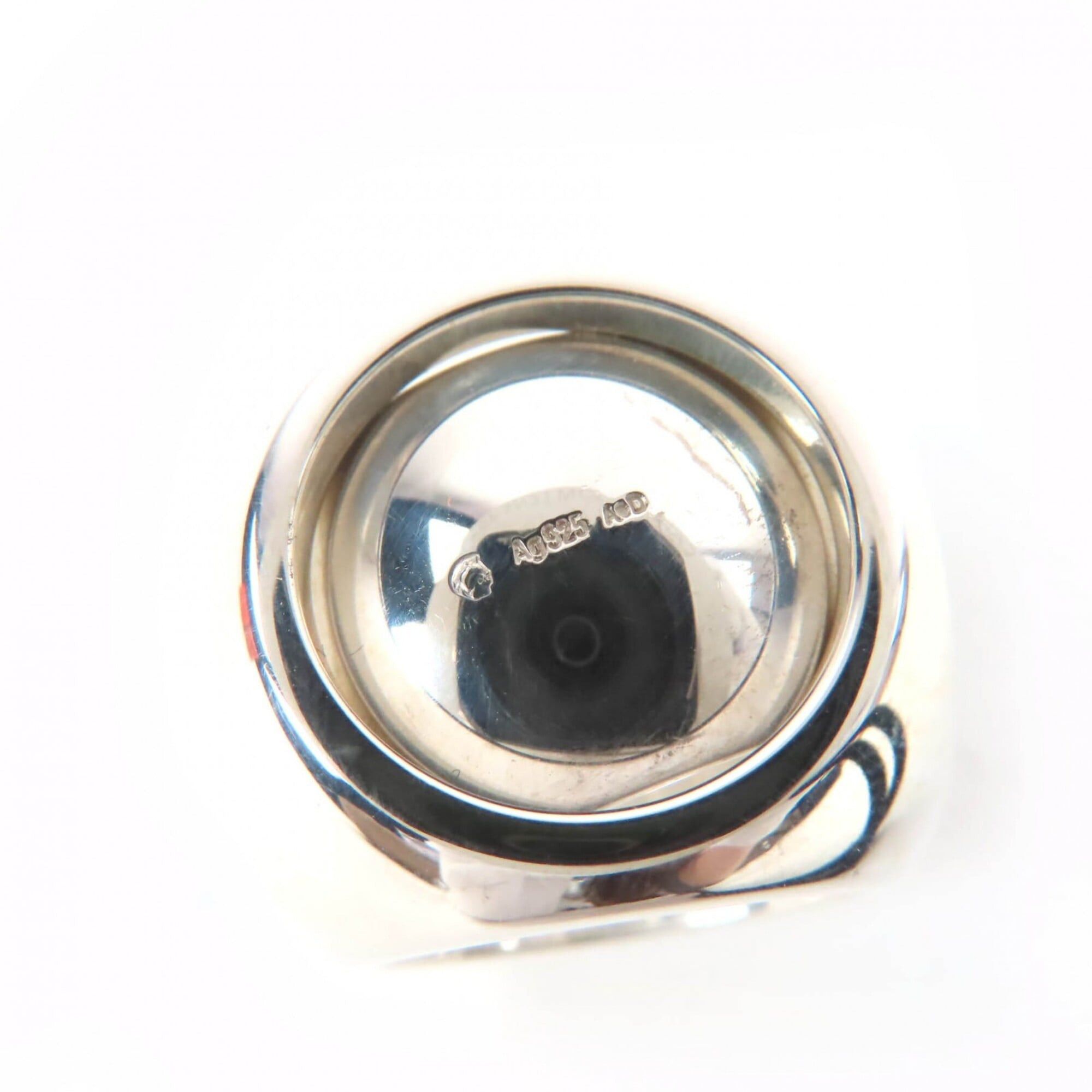 Hermes HERMES Vintage Extra Wide Sellier Ring AG925 Cube Silver Sizes 46-47-48 Weight 34.3g Women's Size ONE SIZE - 6 Thumbnail
