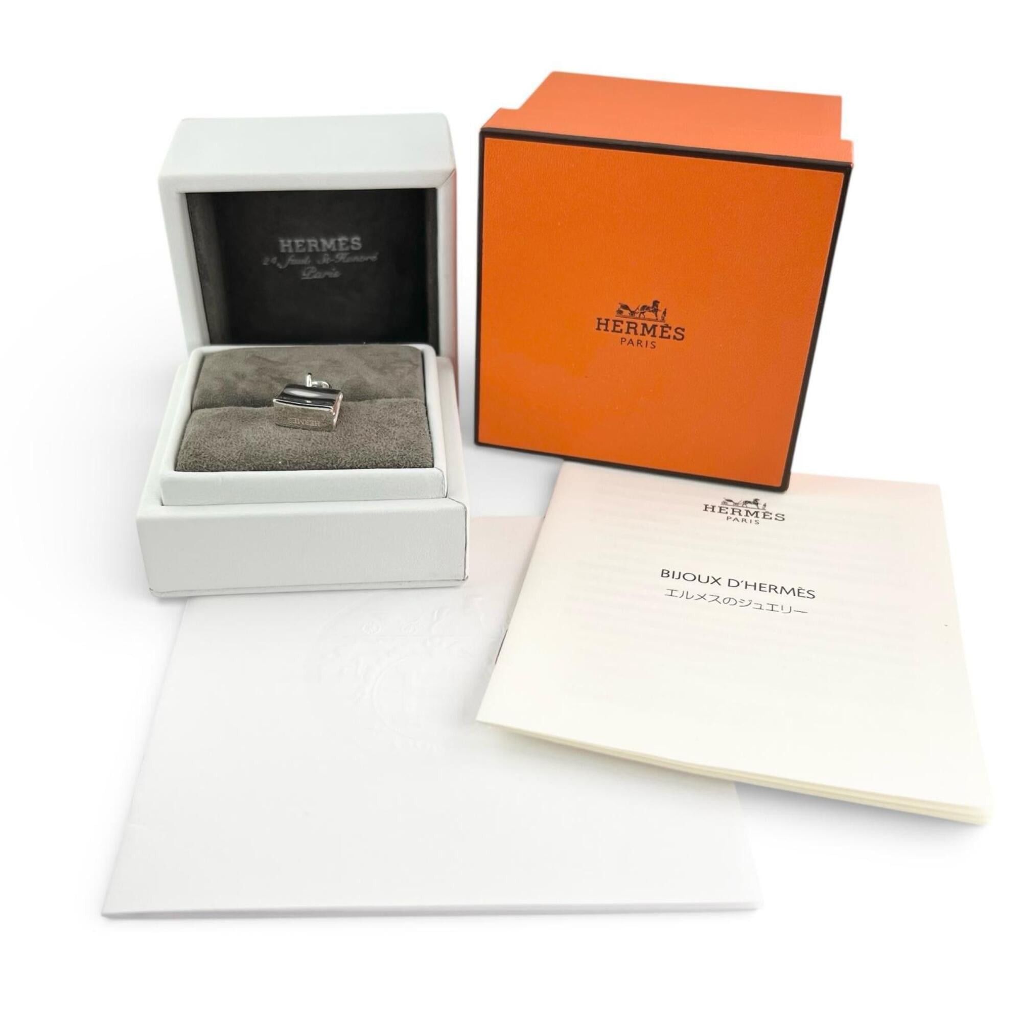 Hermes HERMES Kelly Amulette Ring, 2022 model, AG925 sterling silver, size 48, with box and case, made in Italy, weight 7.6g, women's. Size ONE SIZE - 2 Thumbnail