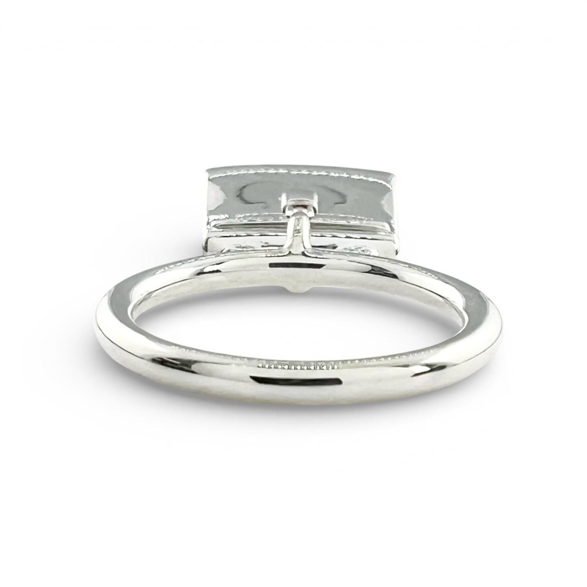 Hermes HERMES Kelly Amulette Ring, 2022 model, AG925 sterling silver, size 48, with box and case, made in Italy, weight 7.6g, women's. Size ONE SIZE - 3 Thumbnail