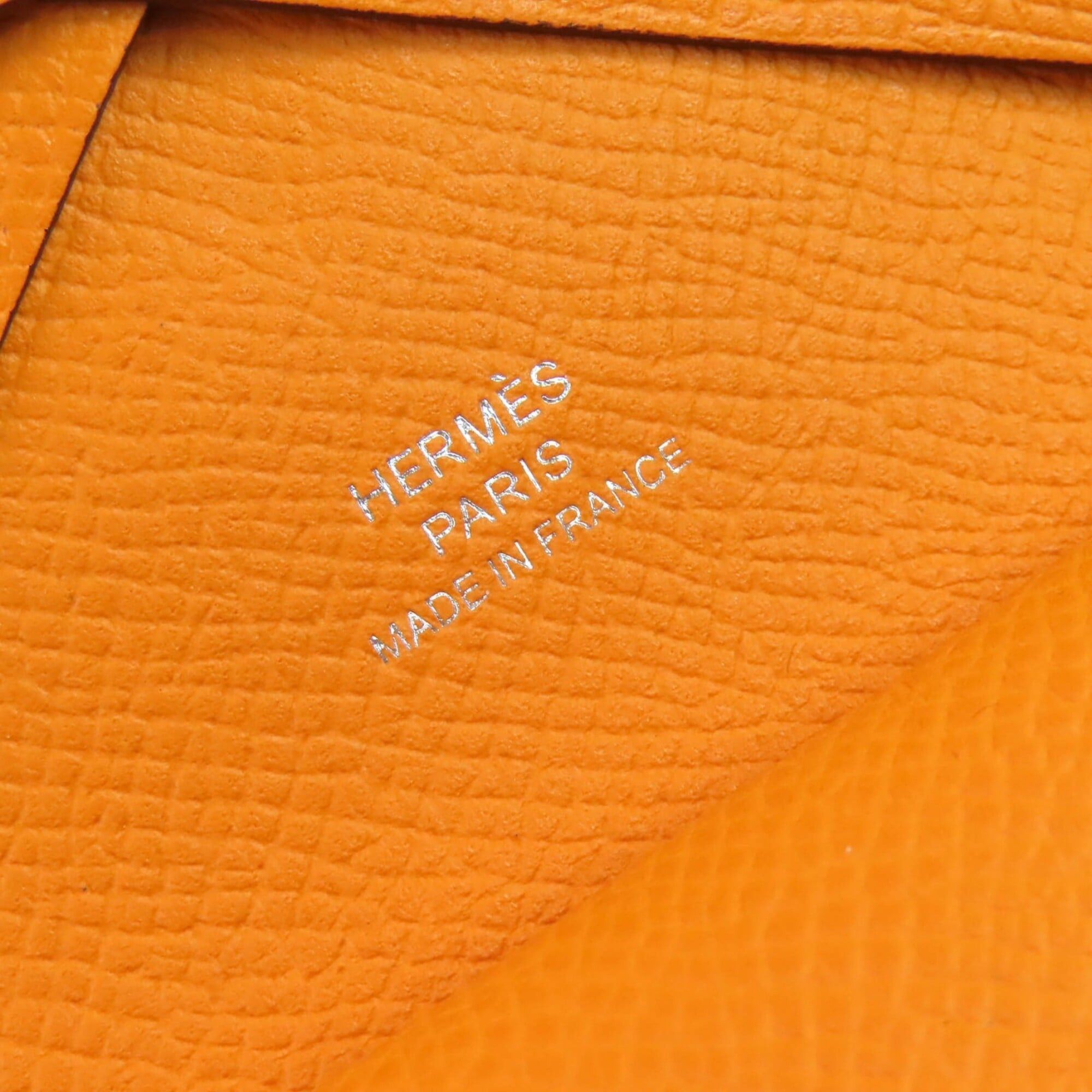 Hermes HERMES Calvi Duo Veau Epsom Silver Hardware Business Card Holder/Card Case Wallet/Coin Purse Orange B Stamp Comes with Box Women's Recommended ◎ Size ONE SIZE - 8 Thumbnail