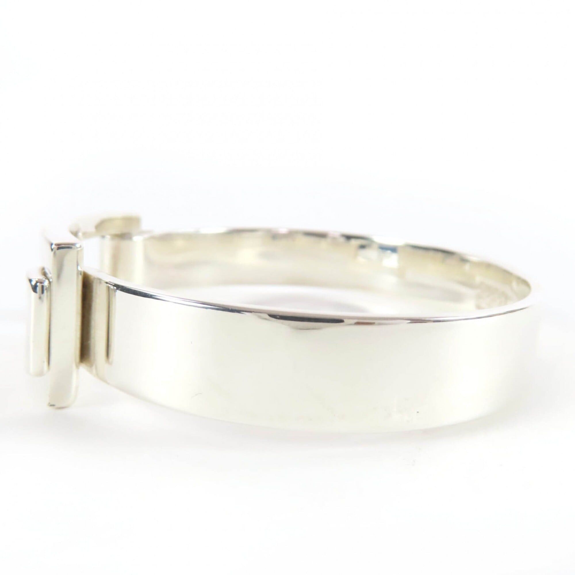Gucci GUCCI AG925 GG Bangle Bracelet, Silver, Made in Italy, Weight 41.8g, Women's/Men's. Size ONE SIZE - 2 Thumbnail