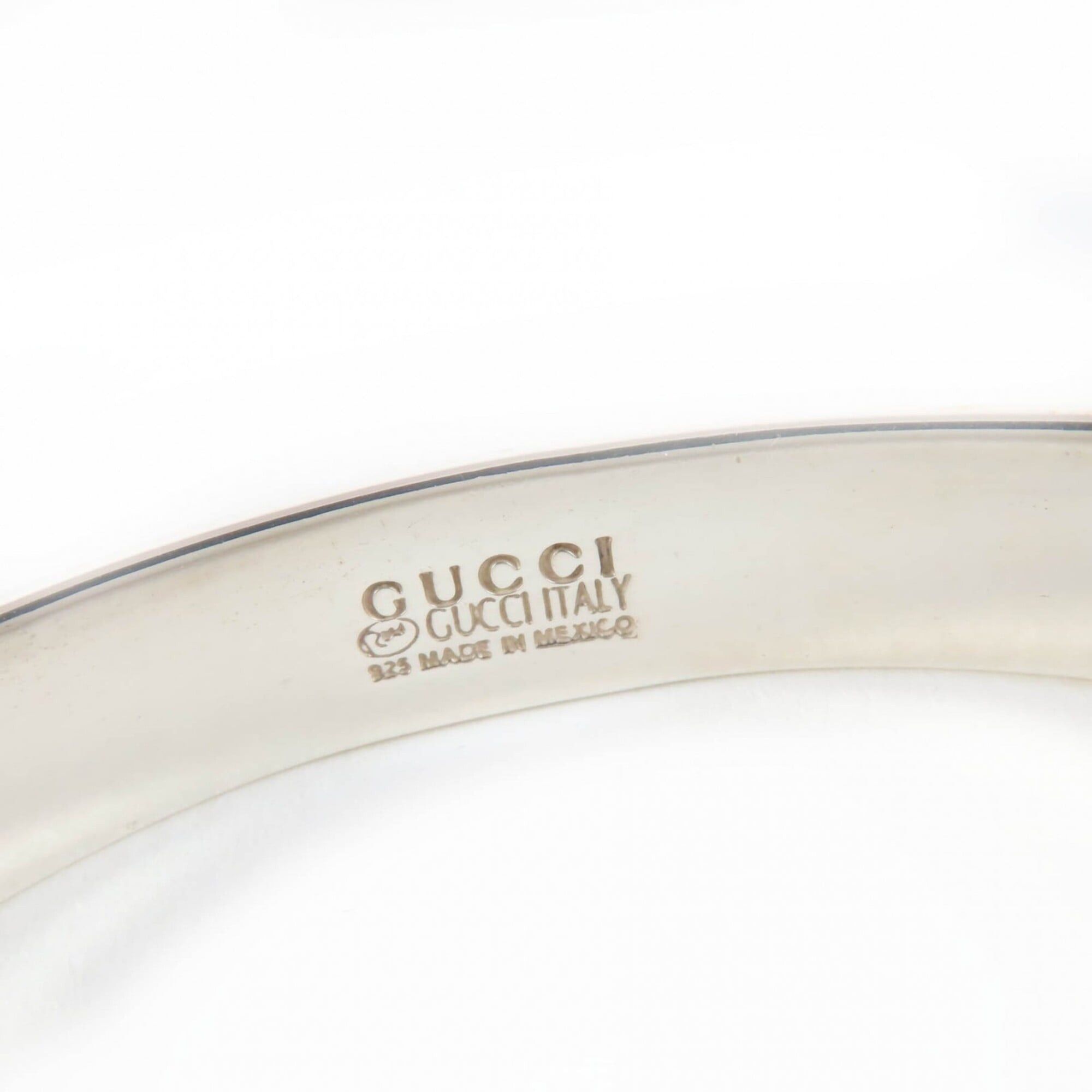 Gucci GUCCI AG925 GG Bangle Bracelet, Silver, Made in Italy, Weight 41.8g, Women's/Men's. Size ONE SIZE - 8 Thumbnail