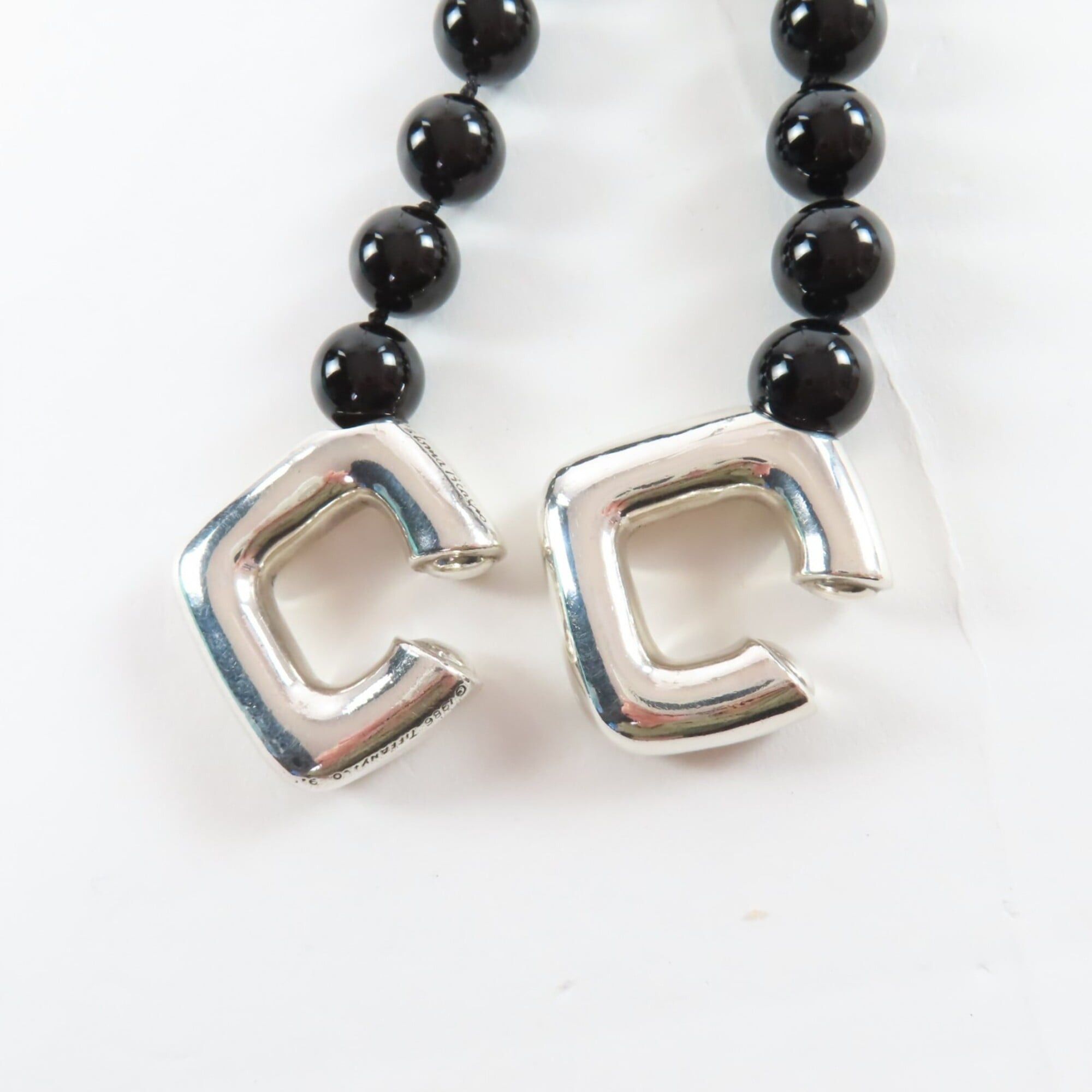 Tiffany & Co. TIFFANY&Co. Tiffany Vintage Onyx 925 Necklace, Black with Silver Hardware, Comes Box and Case, Total Weight 135g, Women's. Size ONE SIZE - 8 Thumbnail