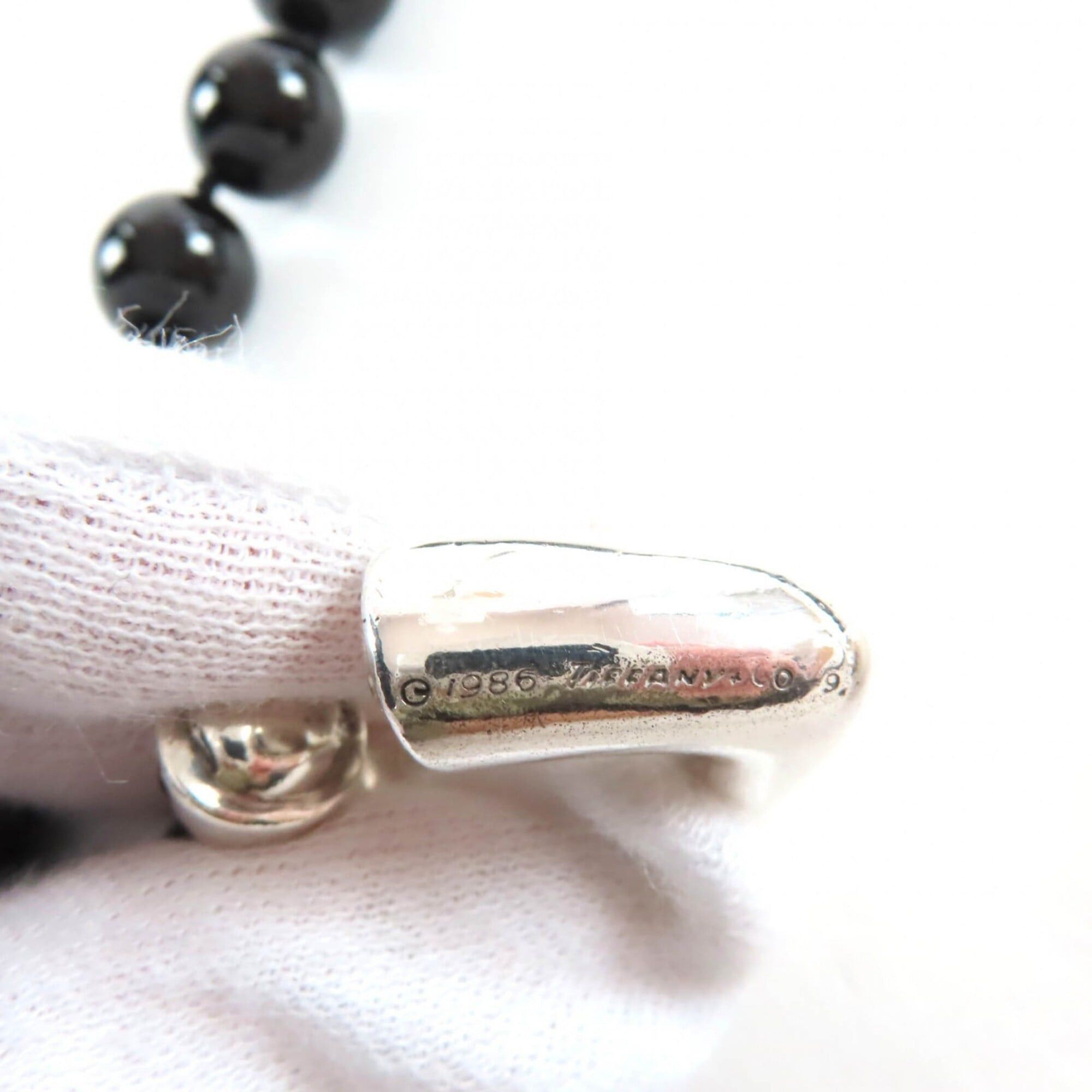 Tiffany & Co. TIFFANY&Co. Tiffany Vintage Onyx 925 Necklace, Black with Silver Hardware, Comes Box and Case, Total Weight 135g, Women's. Size ONE SIZE - 10 Thumbnail