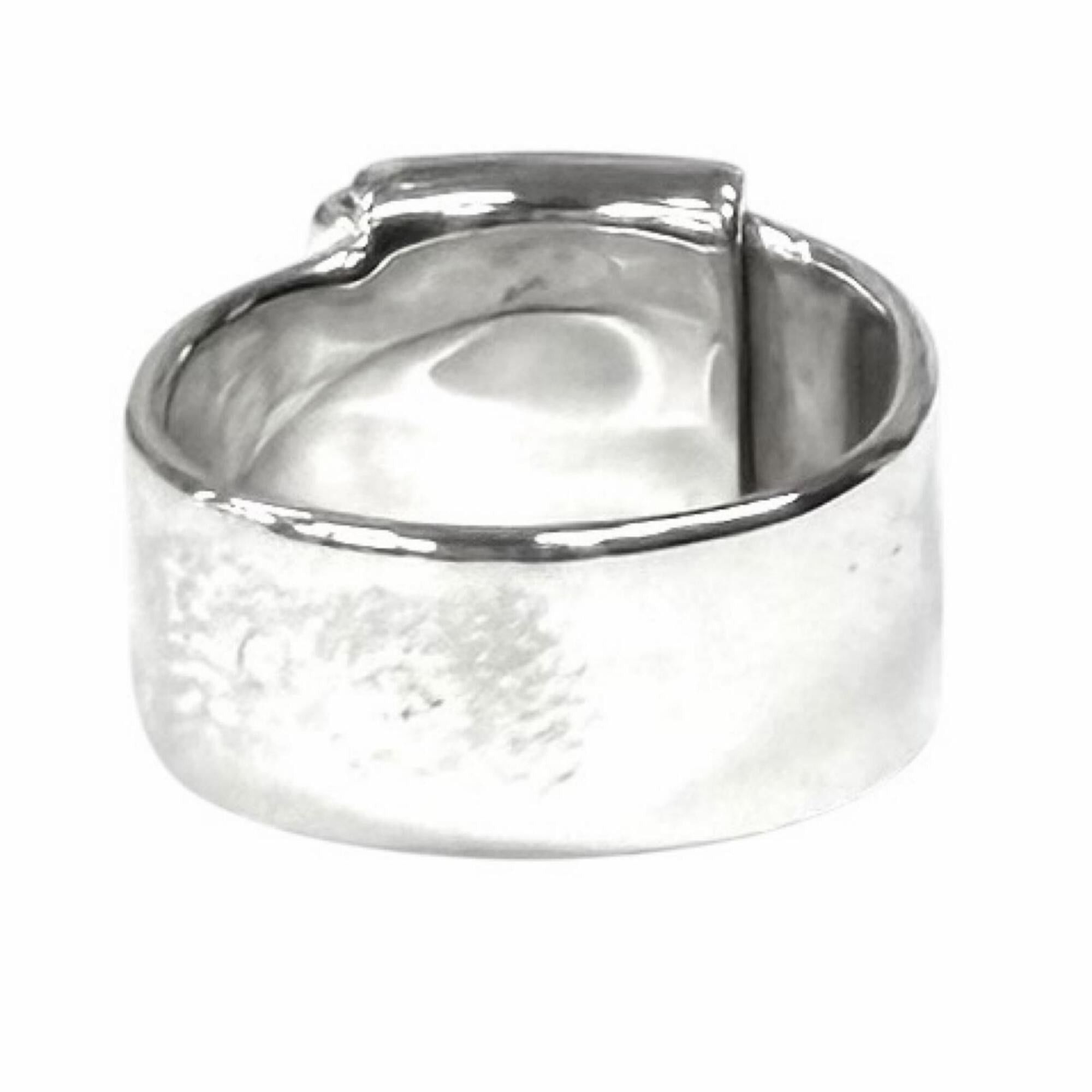 Hermes HERMES Vintage 925 Folding Ring, Silver, Size 48, Weight 7.3g, Women's Size ONE SIZE - 3 Thumbnail