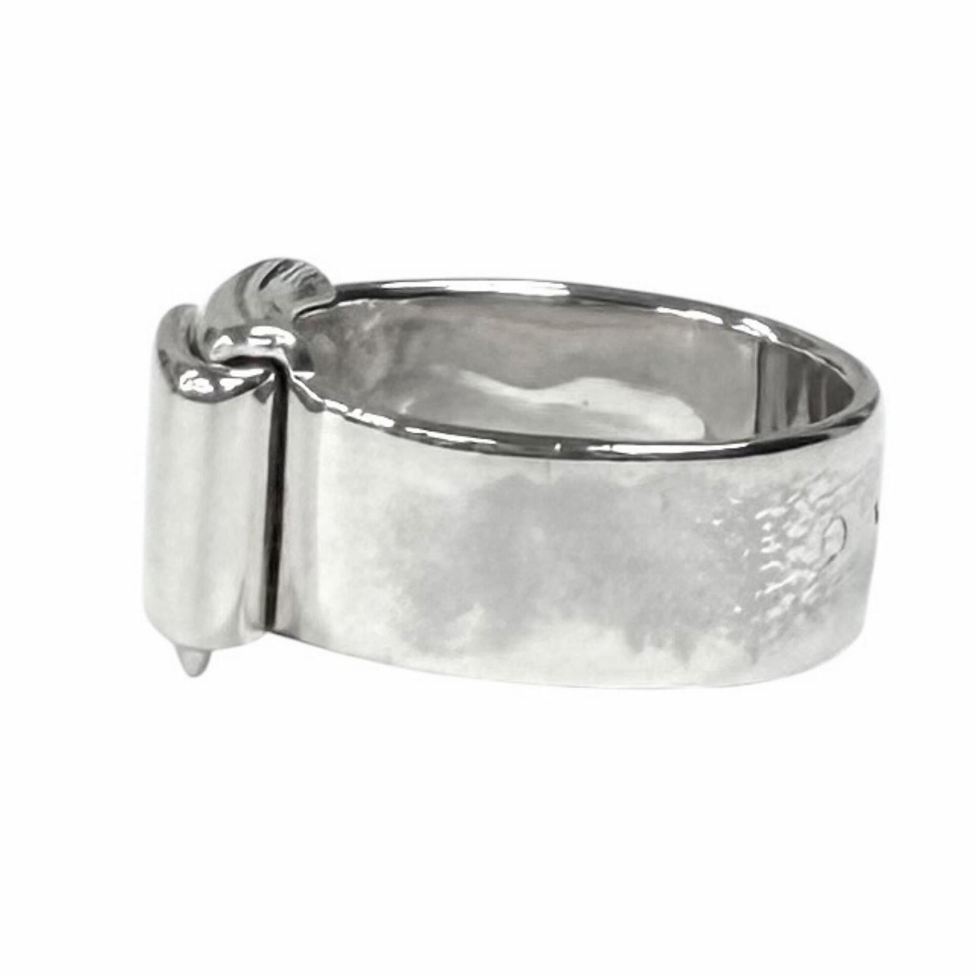 Hermes HERMES Vintage 925 Folding Ring, Silver, Size 48, Weight 7.3g, Women's Size ONE SIZE - 2 Thumbnail
